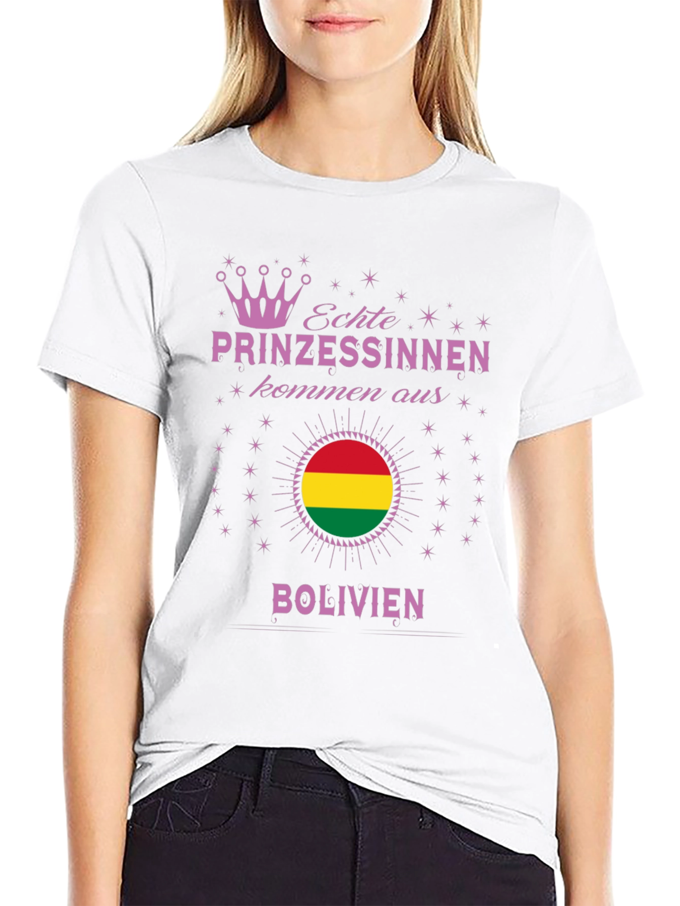 Bolivian Princess T-Shirt - Bolivia Flag