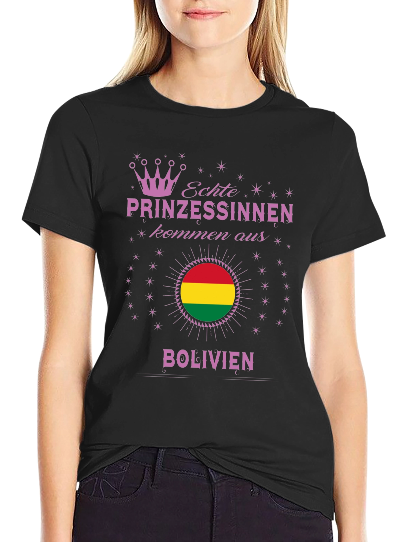 Bolivian Princess T-Shirt - Bolivia Flag