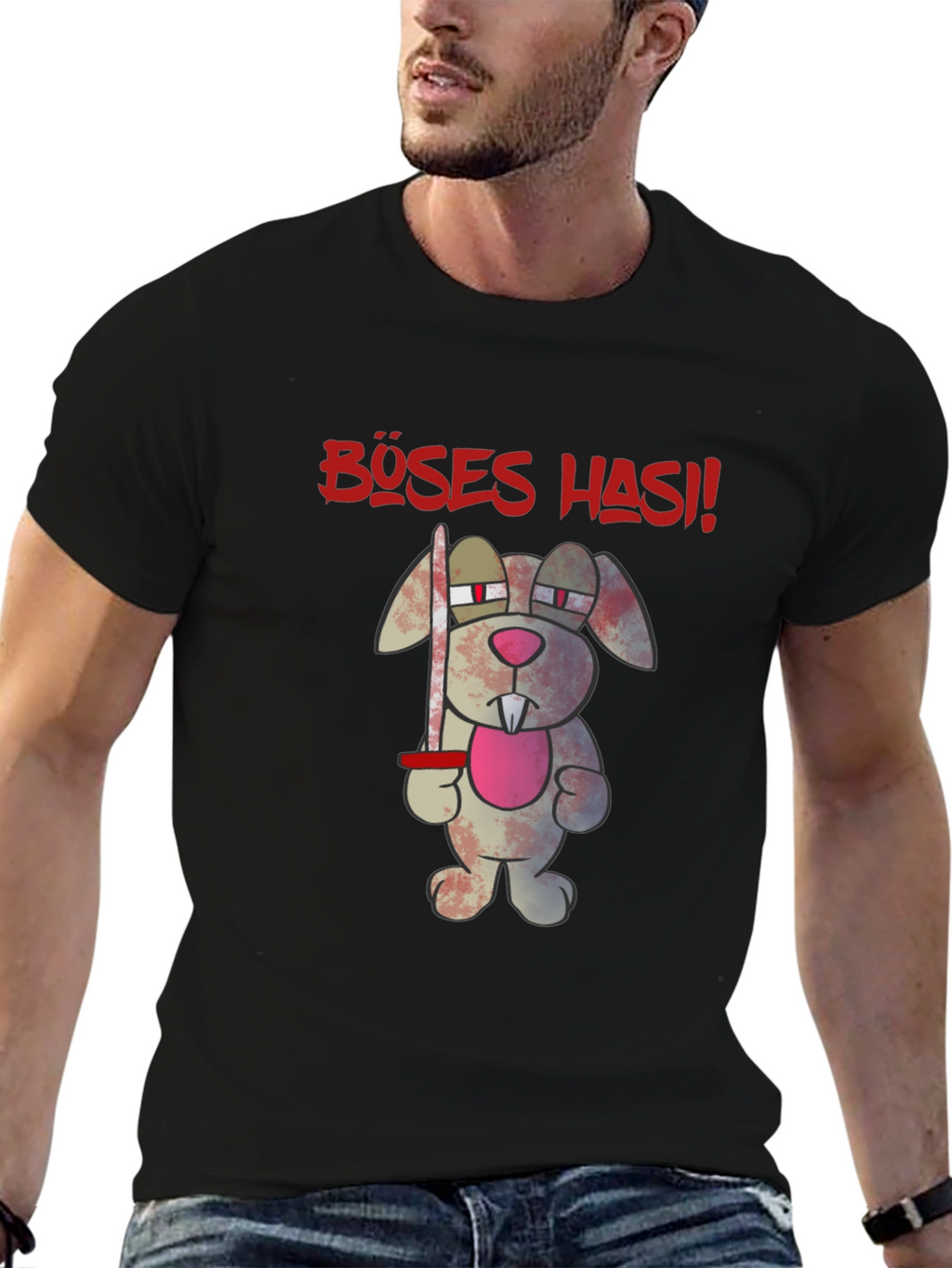 Böses Hasi T-Shirt - Evil Zombie Bunny Tee