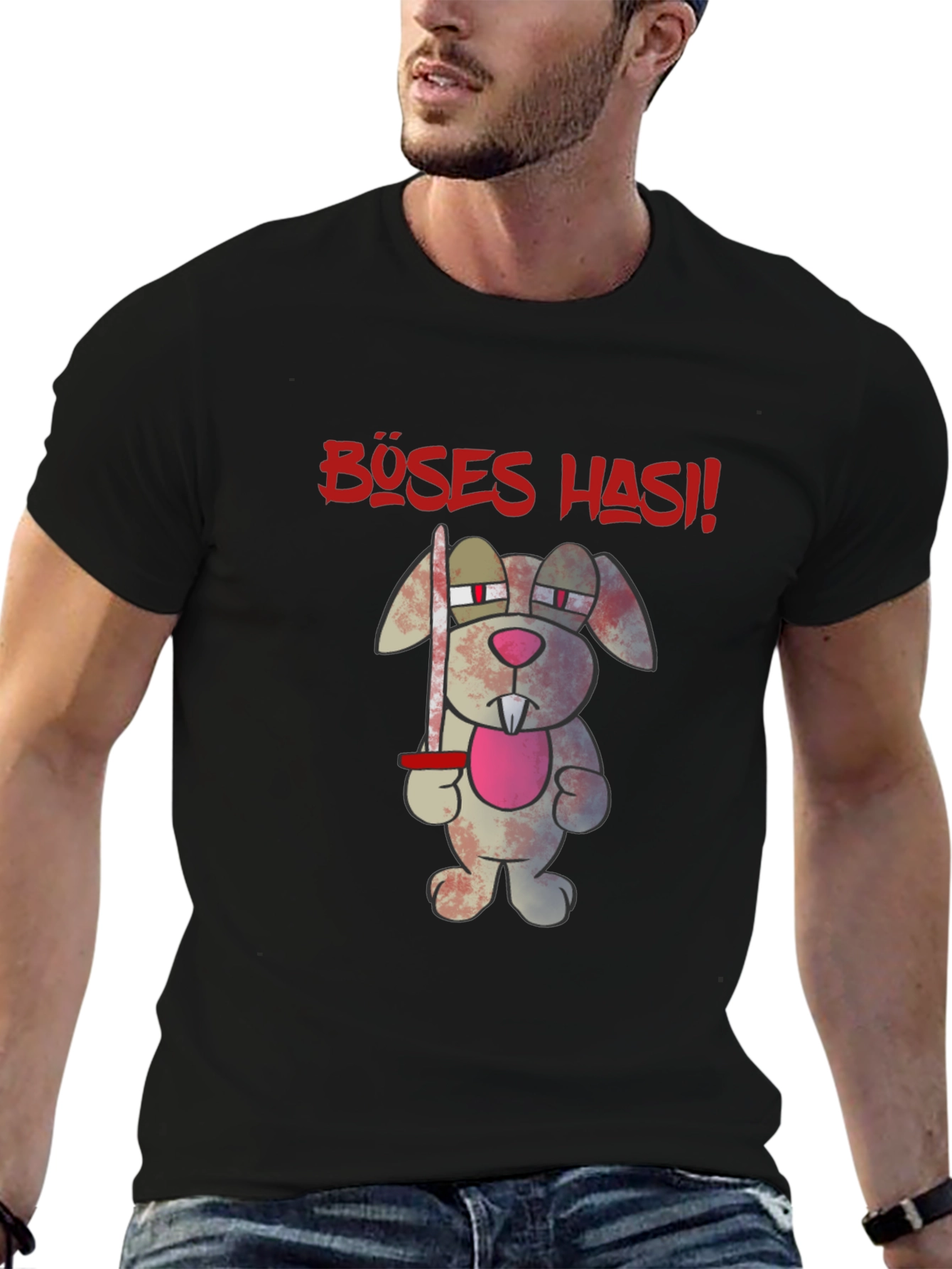 Böses Hasi T-Shirt - Evil Zombie Bunny Tee