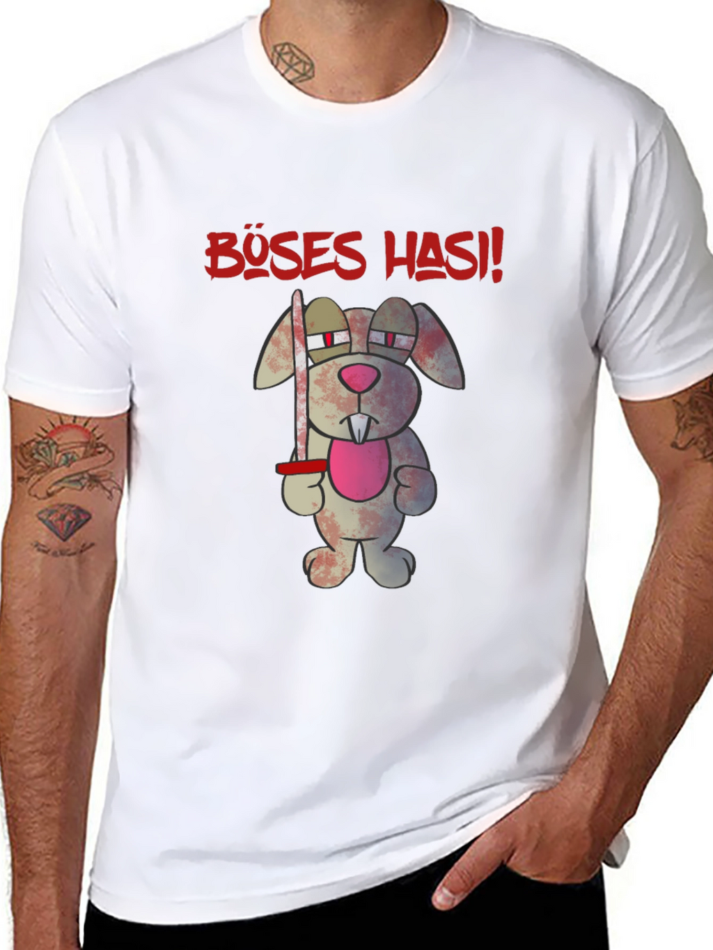Böses Hasi T-Shirt - Evil Zombie Bunny Tee