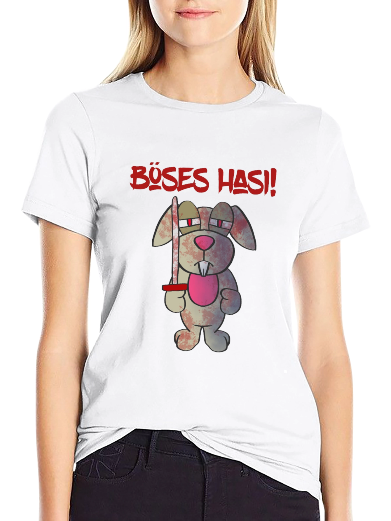 Böses Hasi T-Shirt - Evil Zombie Bunny Tee
