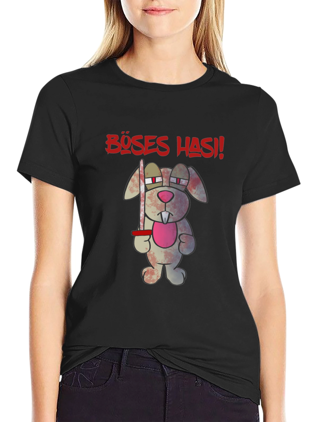 Böses Hasi T-Shirt - Evil Zombie Bunny Tee