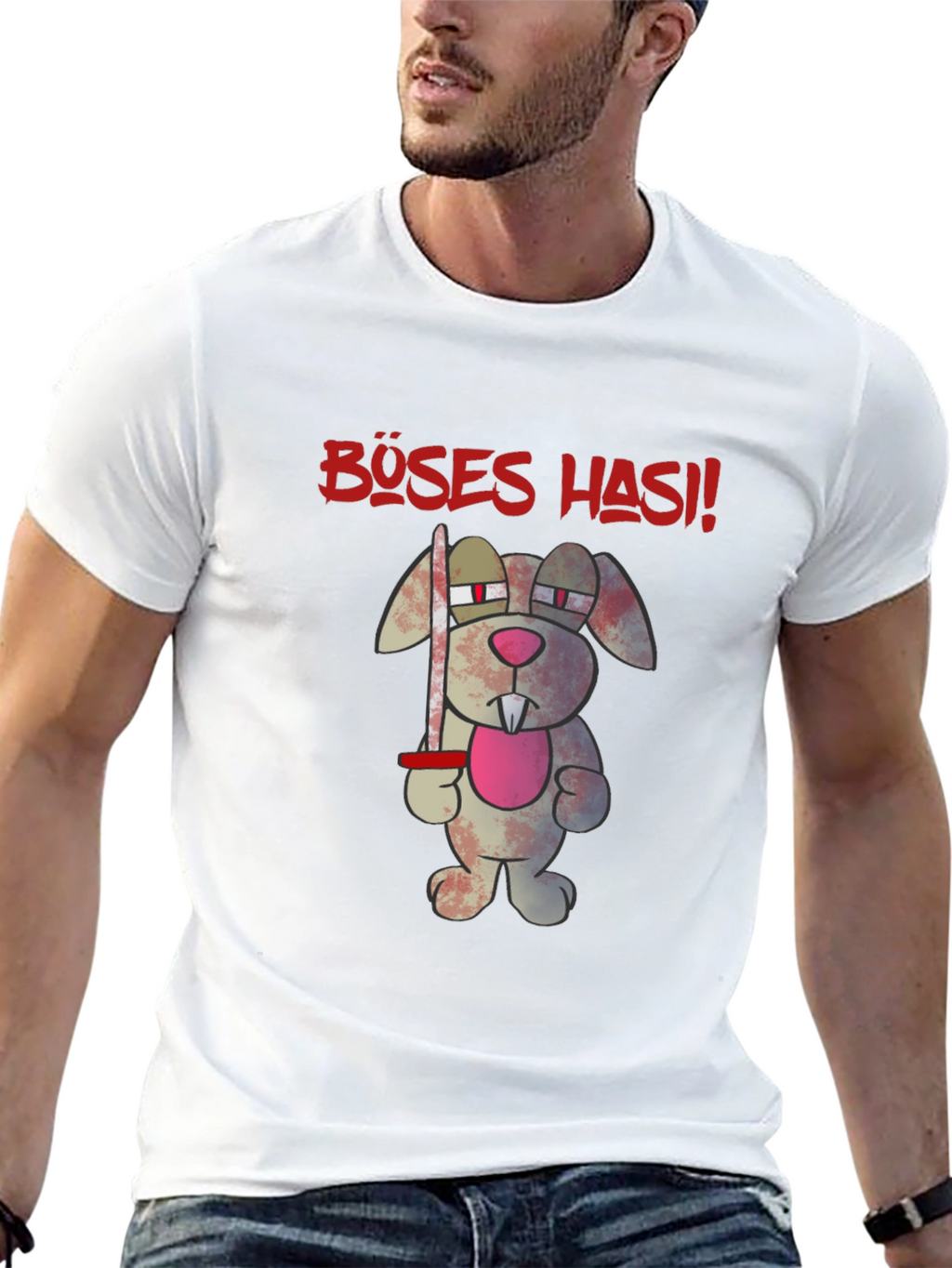 Böses Hasi T-Shirt - Evil Zombie Bunny Tee