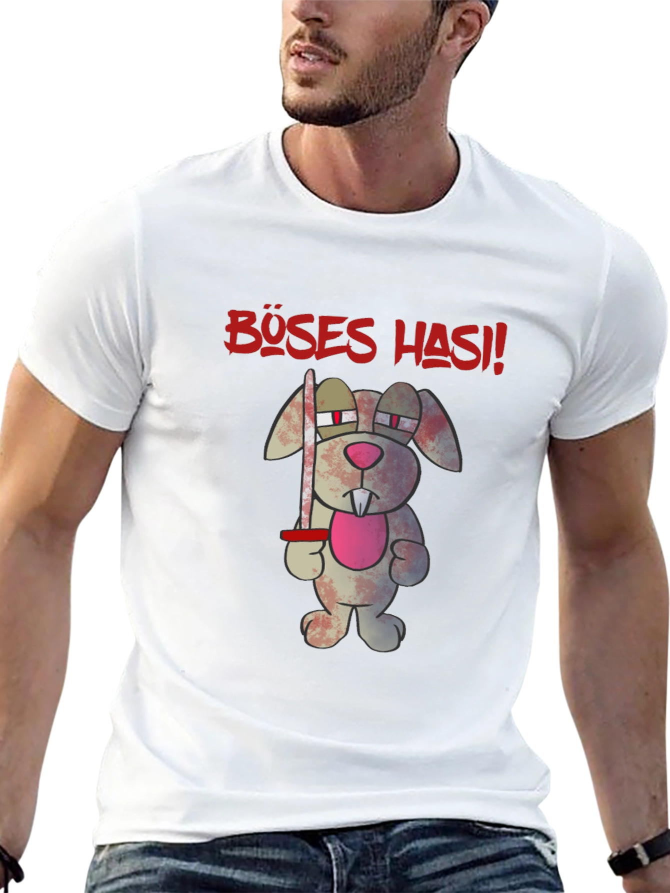 Böses Hasi T-Shirt - Evil Zombie Bunny Tee