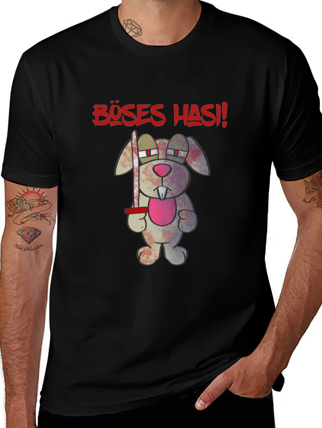 Böses Hasi T-Shirt - Evil Zombie Bunny Tee