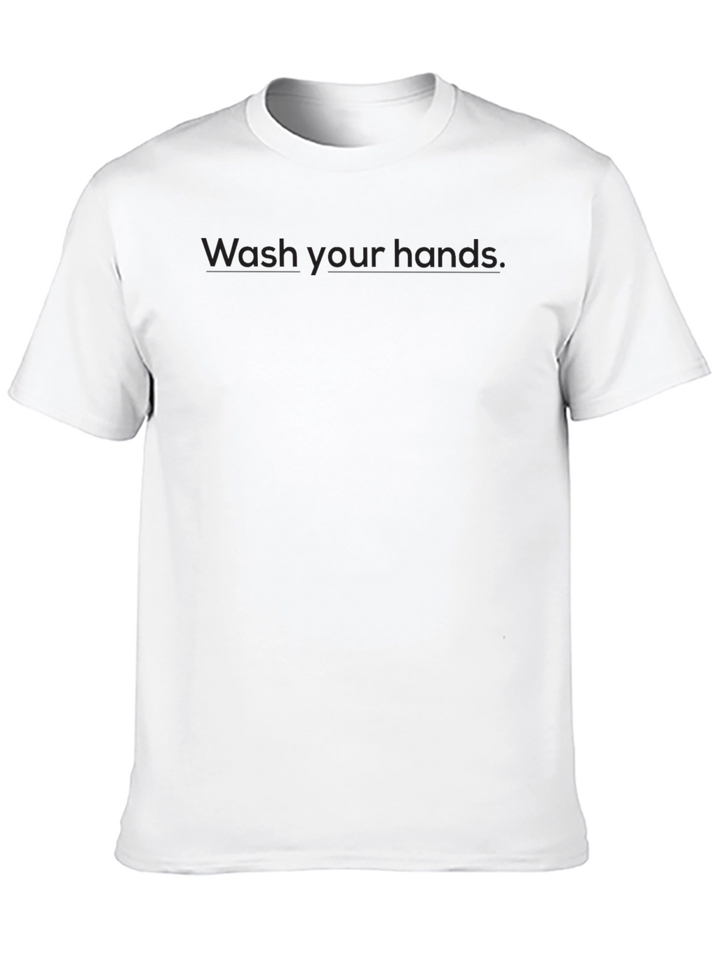 Wash Your Hands Graphic Black Tee Shirt