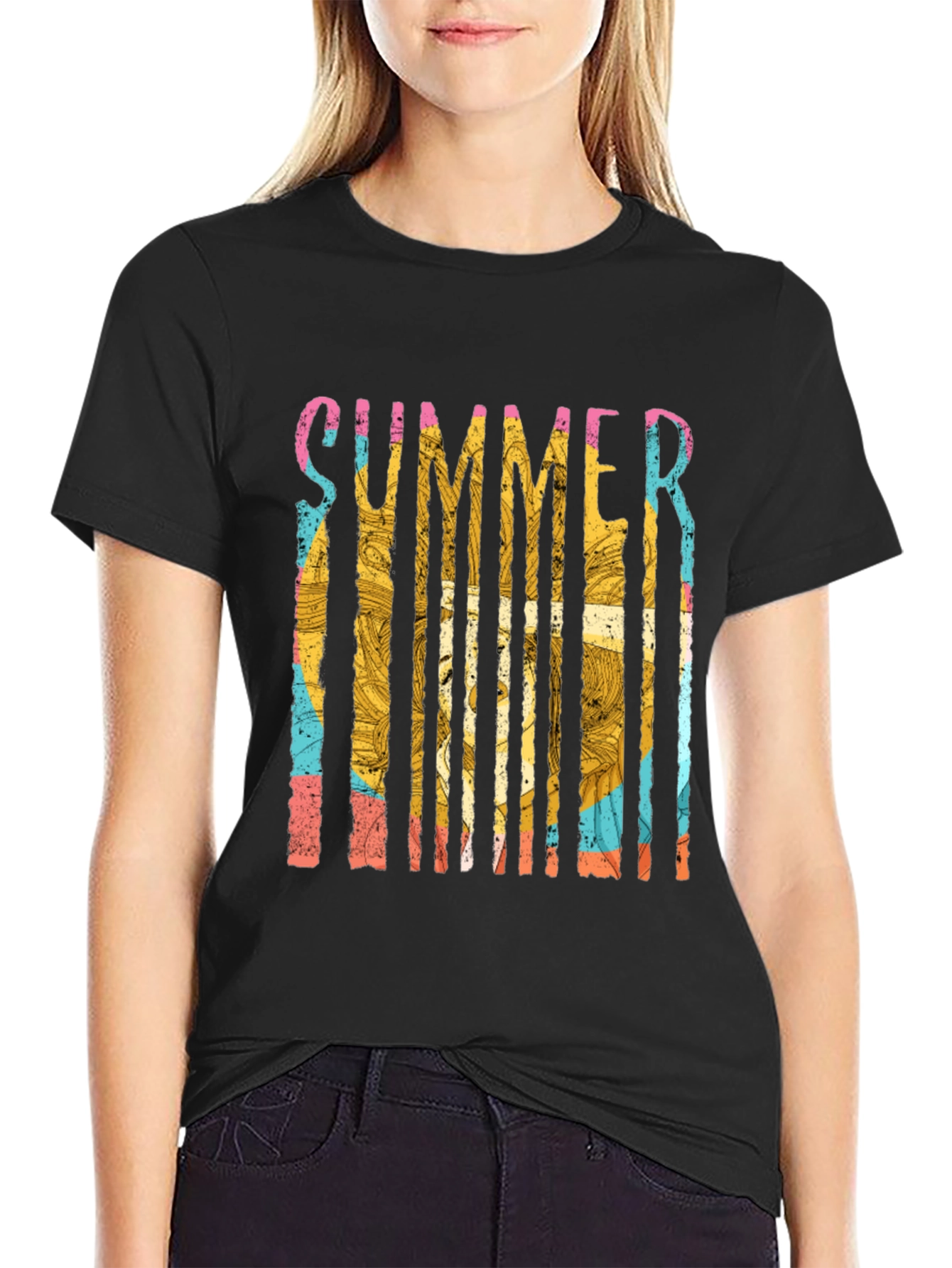 Summer Vibes Graphic Tee - Mens Black T-Shirt