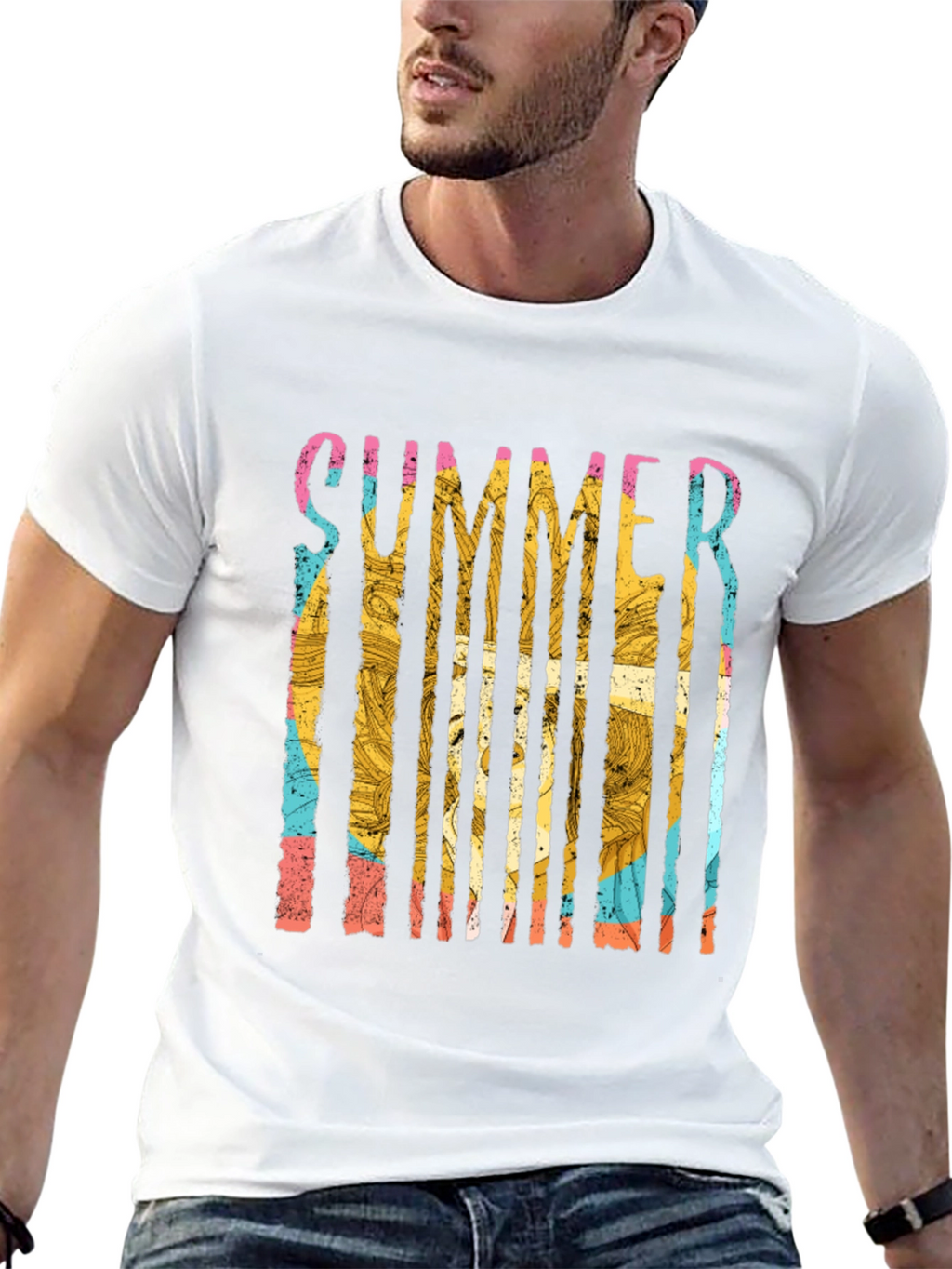 Summer Vibes Graphic Tee - Mens Black T-Shirt