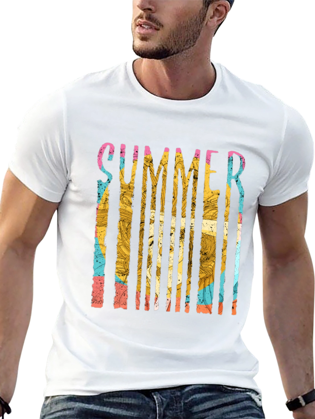 Summer Vibes Graphic Tee - Mens Black T-Shirt