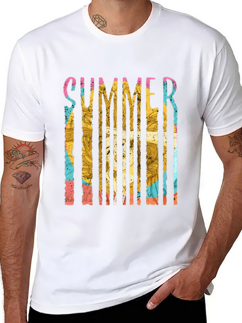 Summer Vibes Graphic Tee - Mens Black T-Shirt