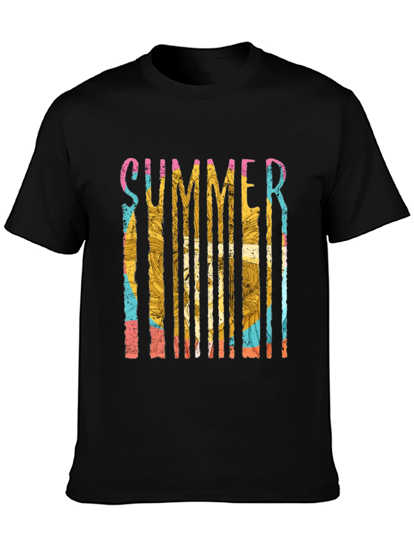 Summer Vibes Graphic Tee - Mens Black T-Shirt