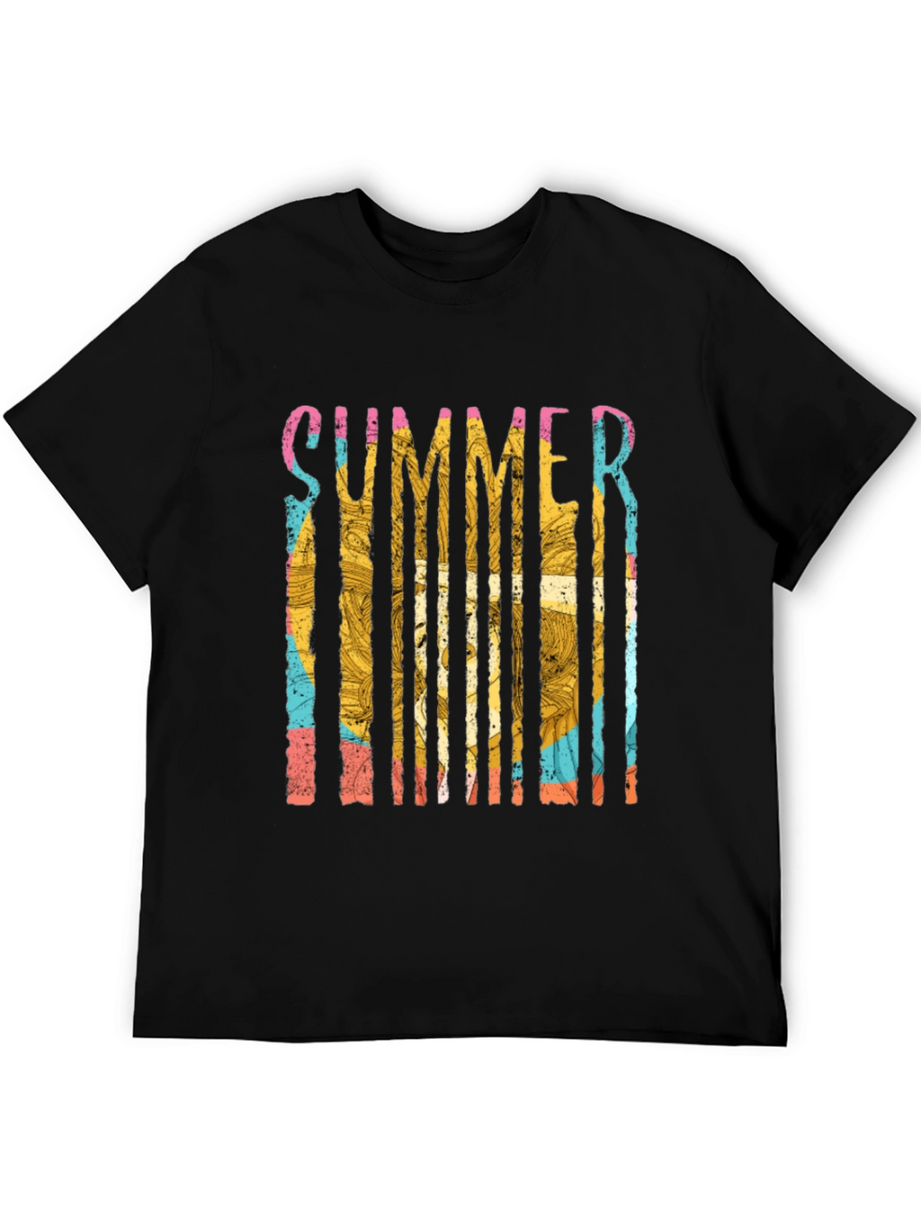 Summer Vibes Graphic Tee - Mens Black T-Shirt