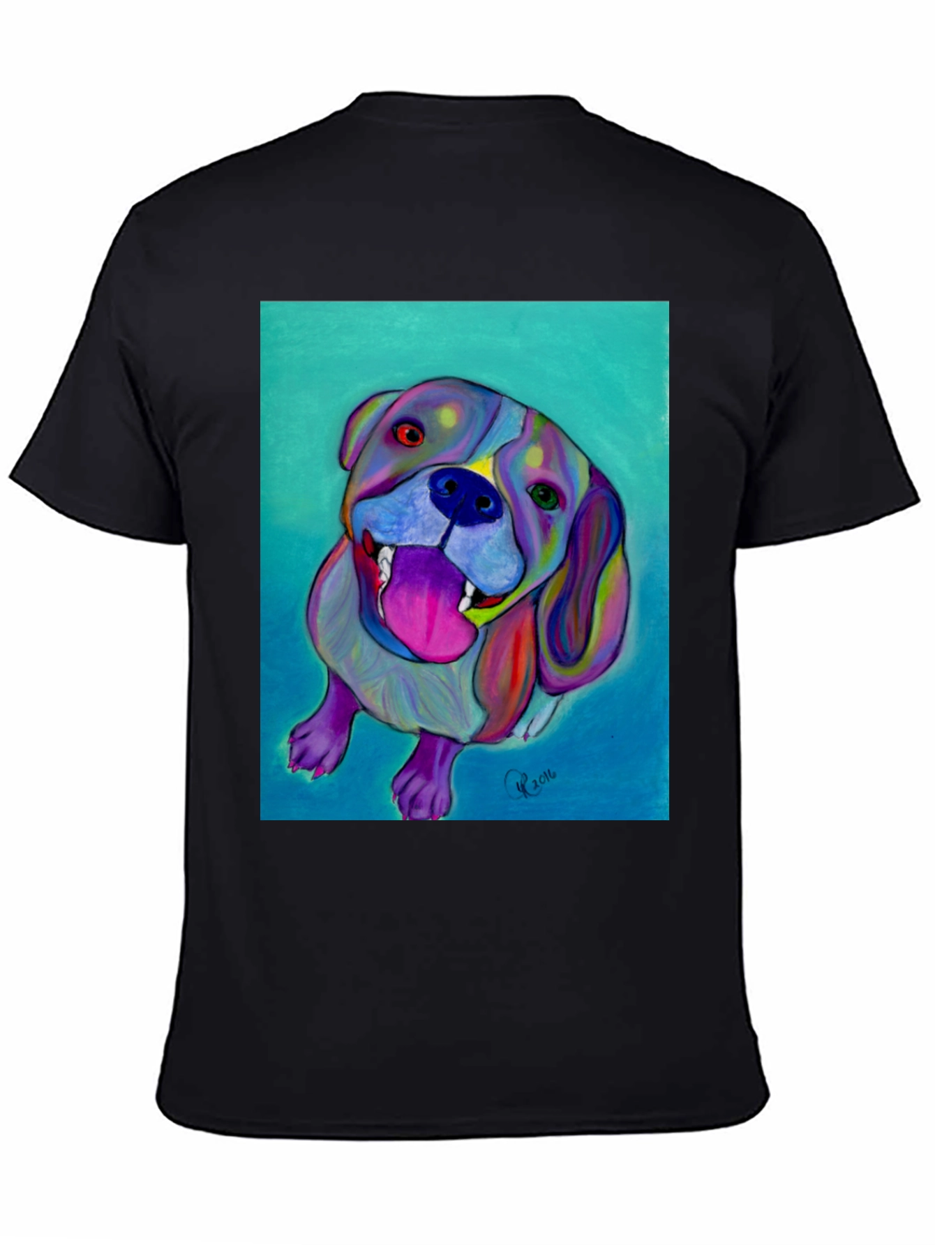 Colorful Dog Art T-Shirt - Unique Pet Lover Tee