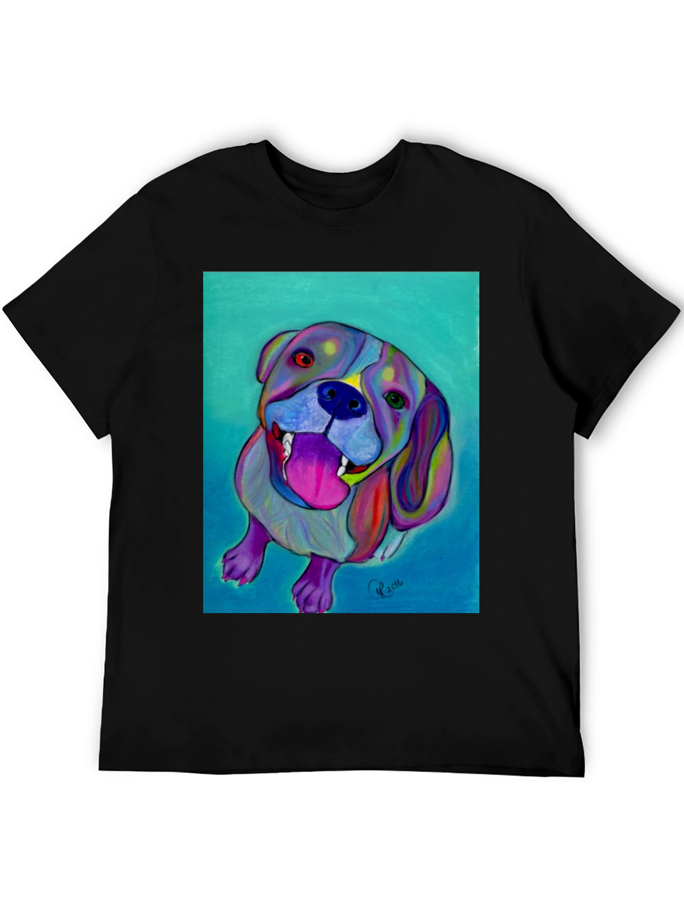 Colorful Dog Art T-Shirt - Unique Pet Lover Tee