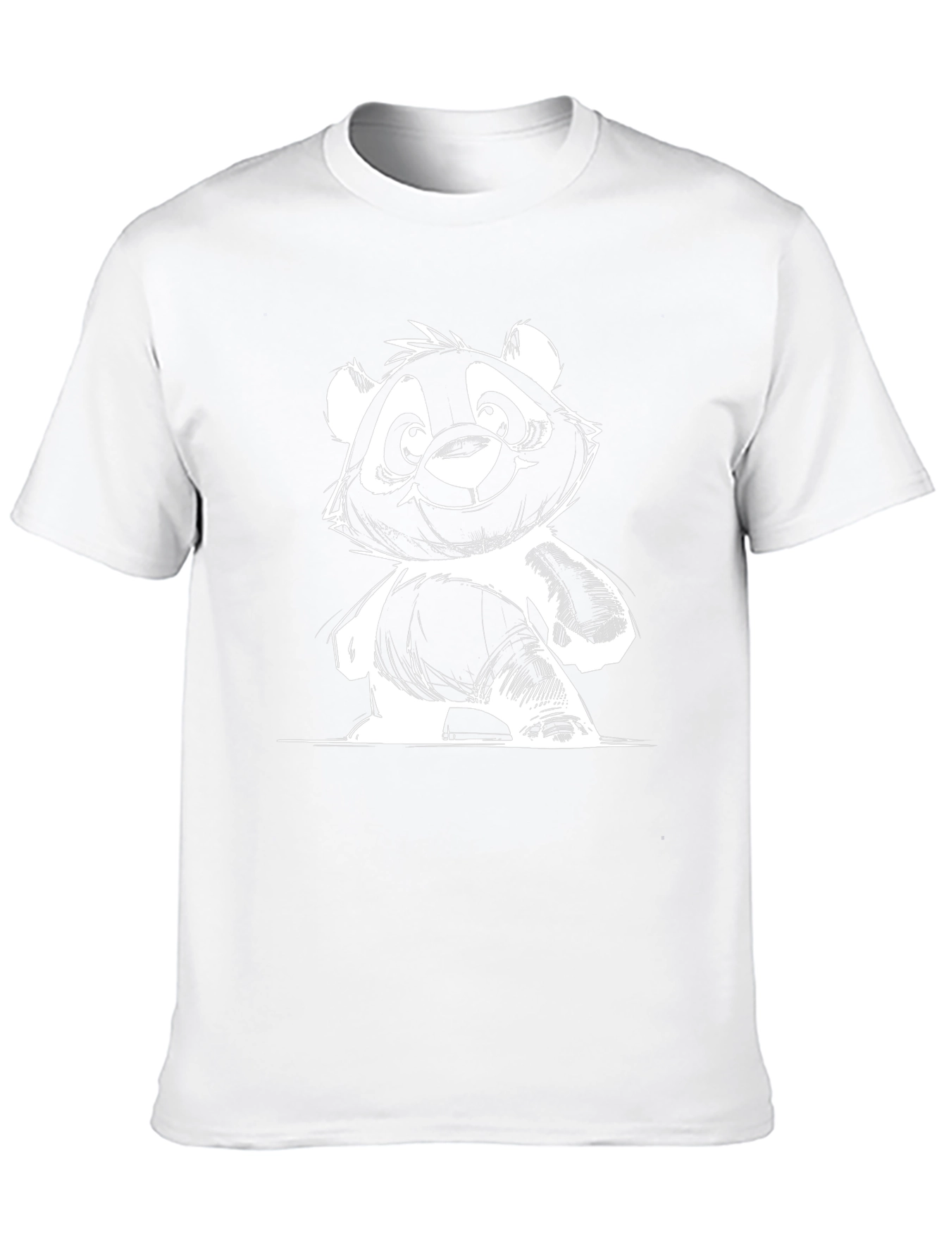 Cute Panda Graphic Tee - Black Cotton Blend Shirt