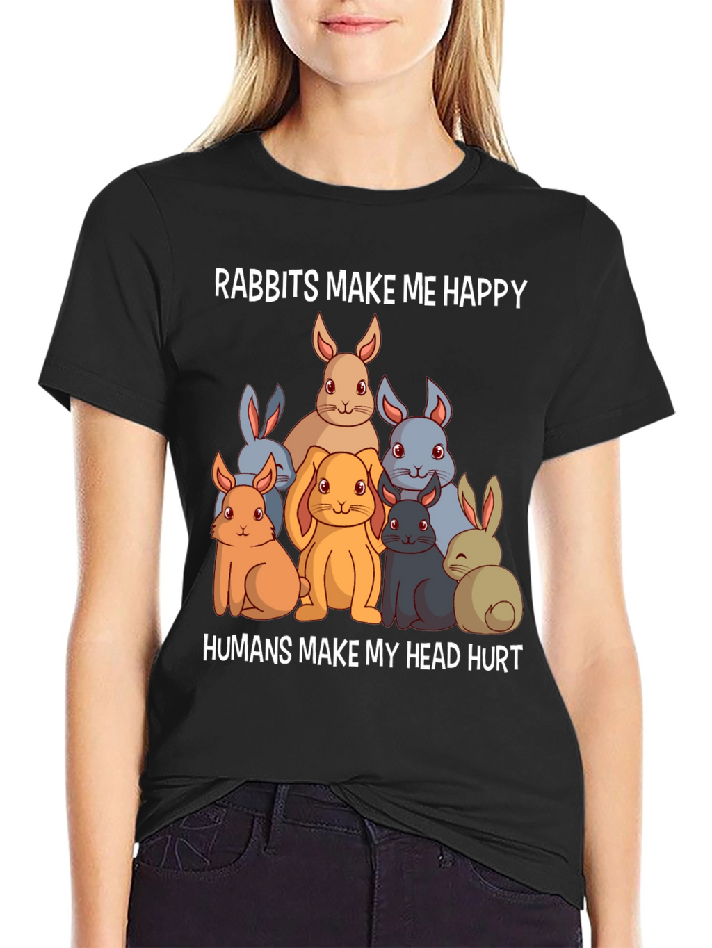 Rabbits Make Me Happy T-Shirt
