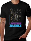 I Destroy Silence Saxophone Graphic Tee