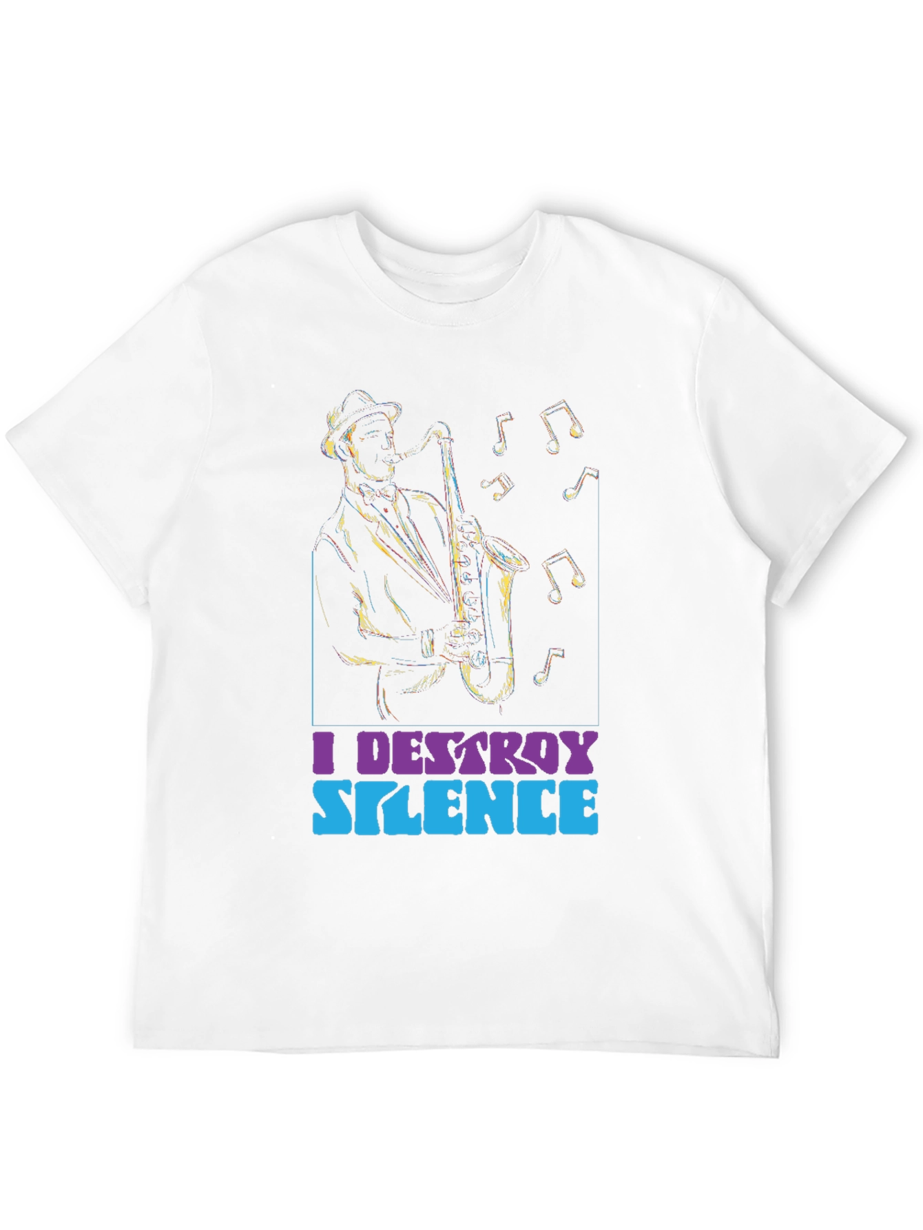 I Destroy Silence Saxophone Graphic Tee