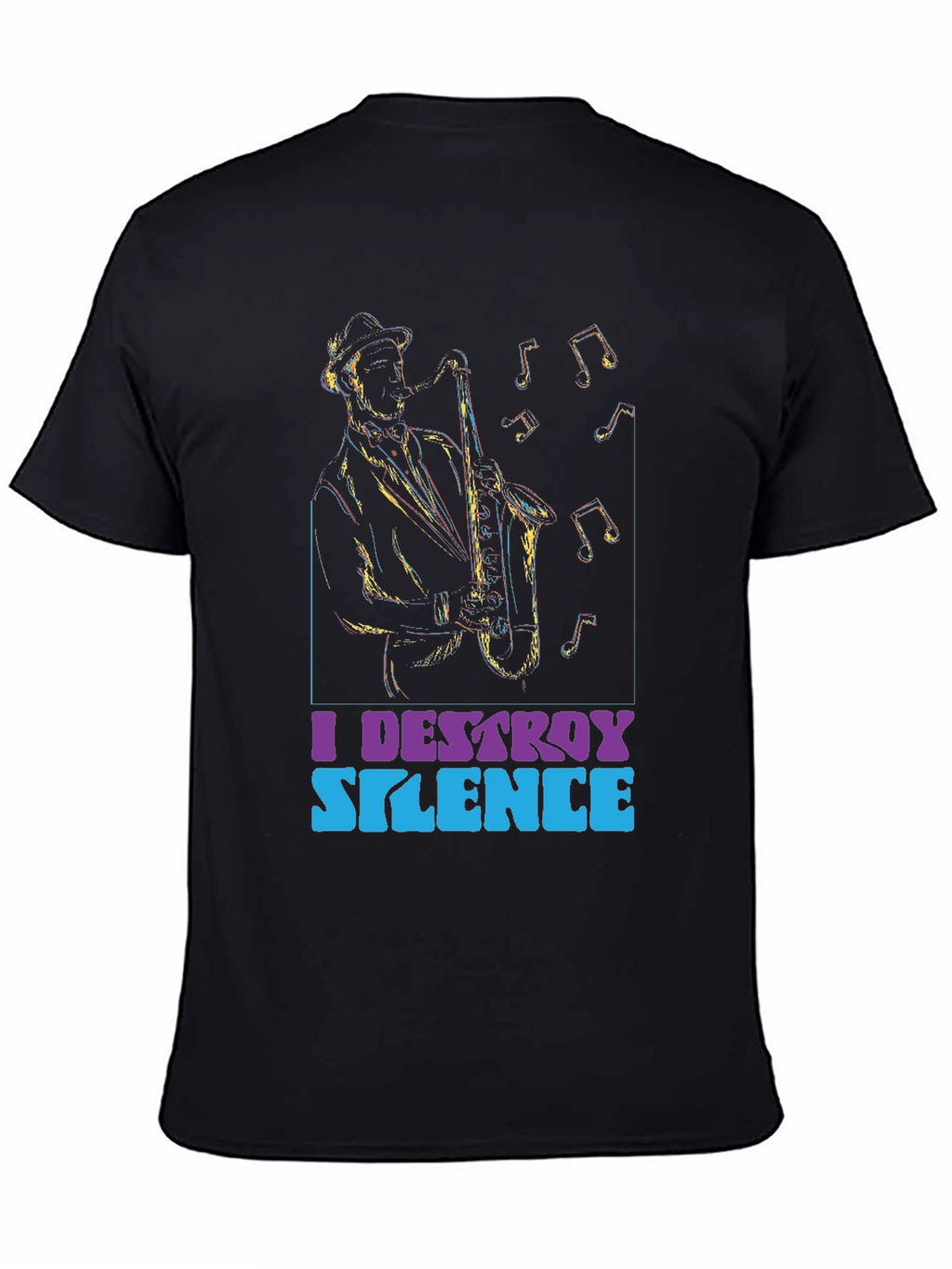 I Destroy Silence Saxophone Graphic Tee