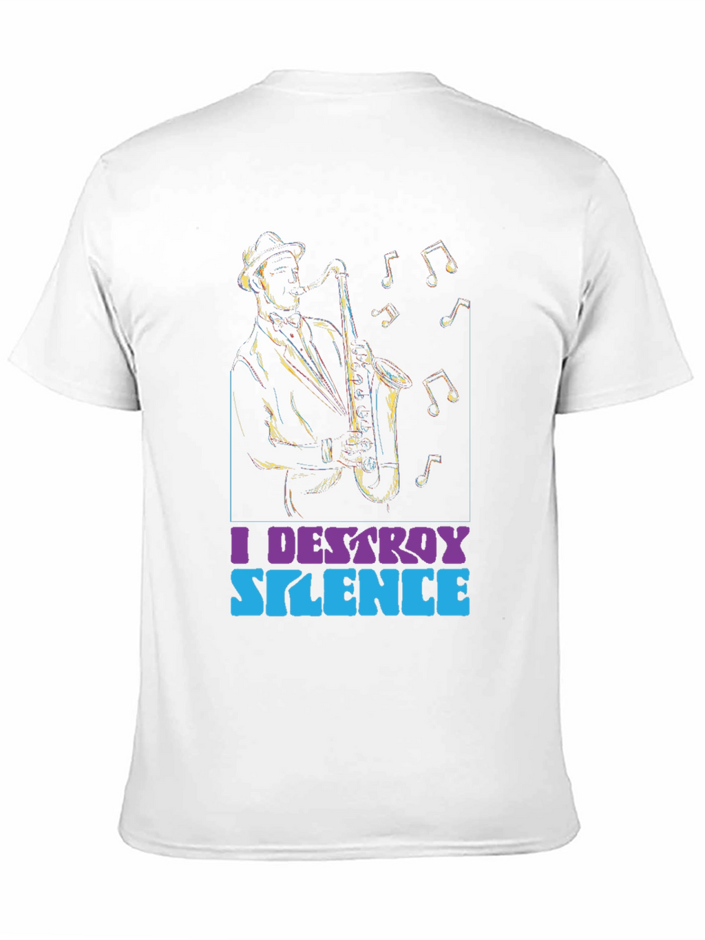 I Destroy Silence Saxophone Graphic Tee