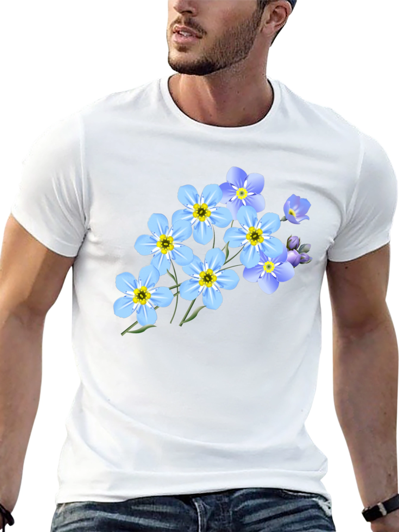 Floral Graphic Black T-Shirt