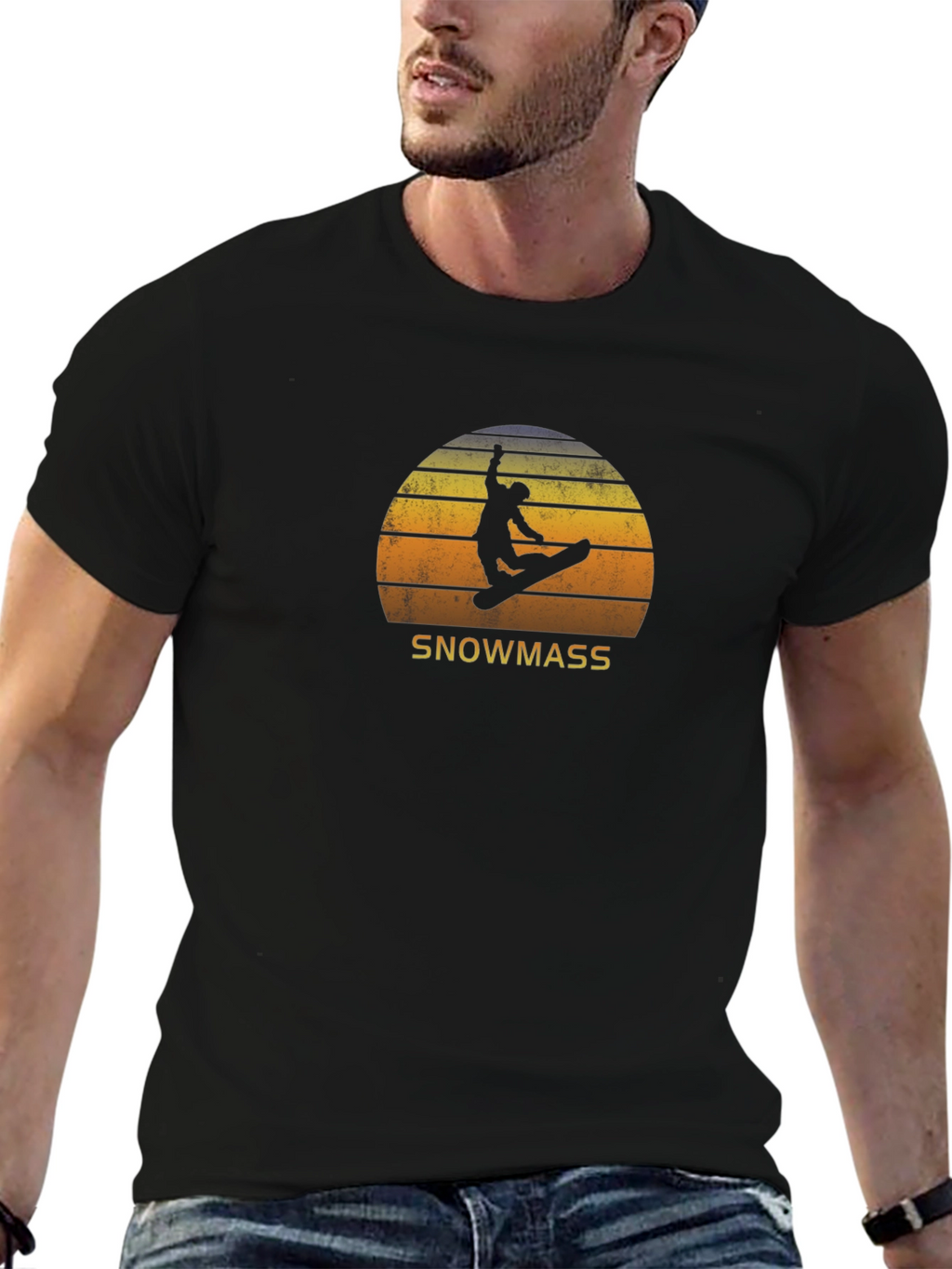 Snowmass Retro Sunset T-Shirt - Snowboarding Style