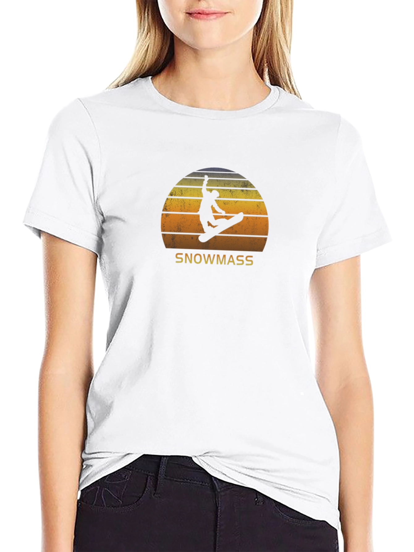 Snowmass Retro Sunset T-Shirt - Snowboarding Style