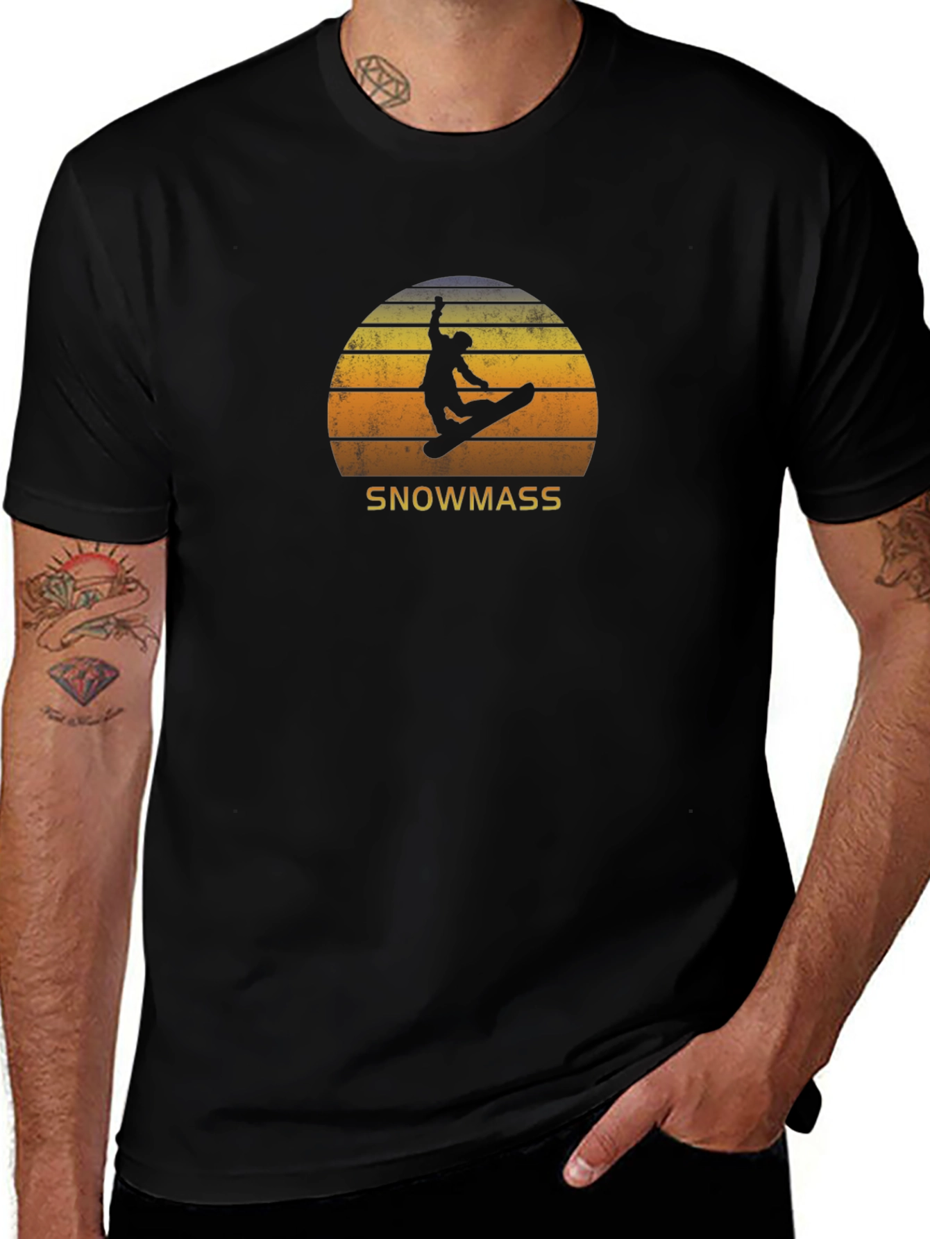 Snowmass Retro Sunset T-Shirt - Snowboarding Style