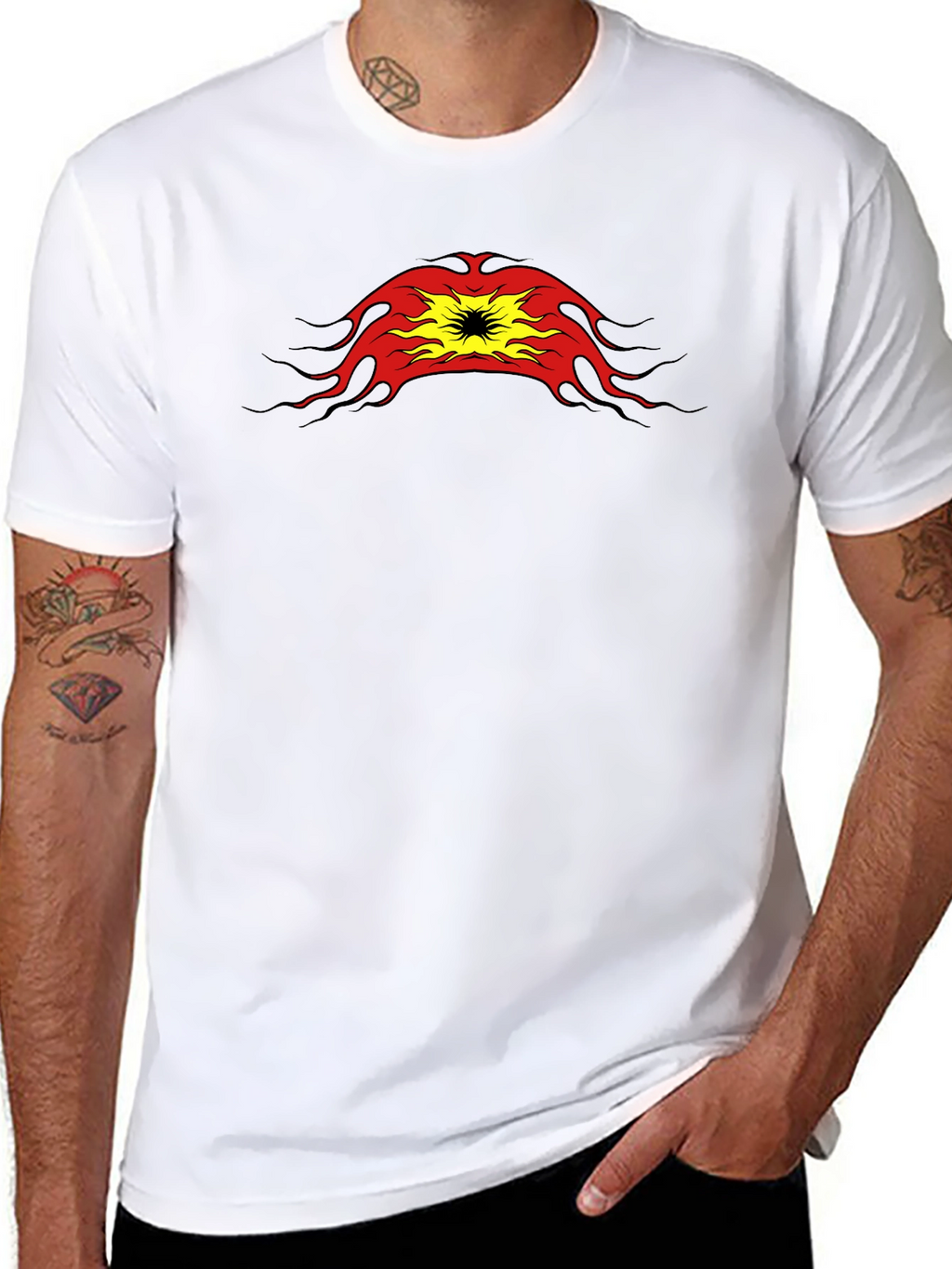 Flame Graphic Black T-Shirt - Bold & Stylish