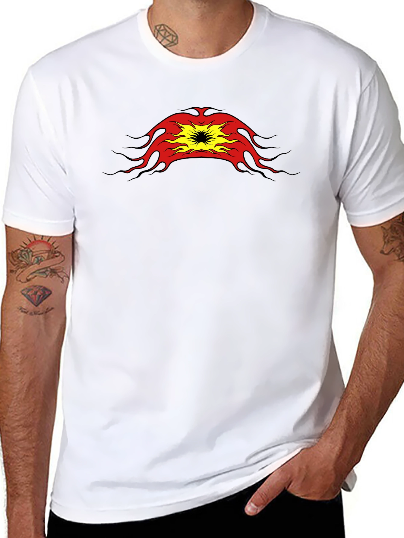 Flame Graphic Black T-Shirt - Bold & Stylish