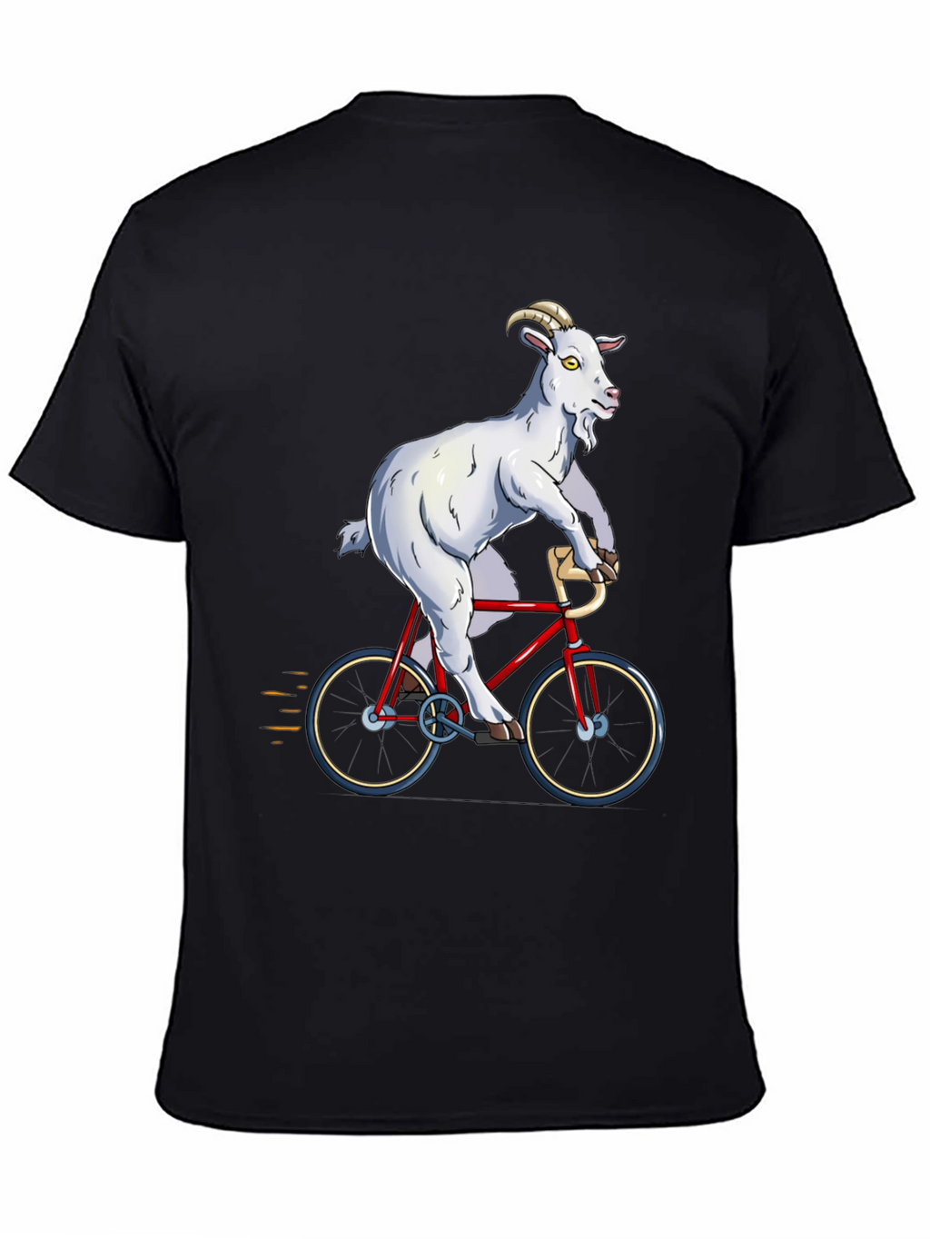 Goat Riding Bicycle Graphic T-Shirt