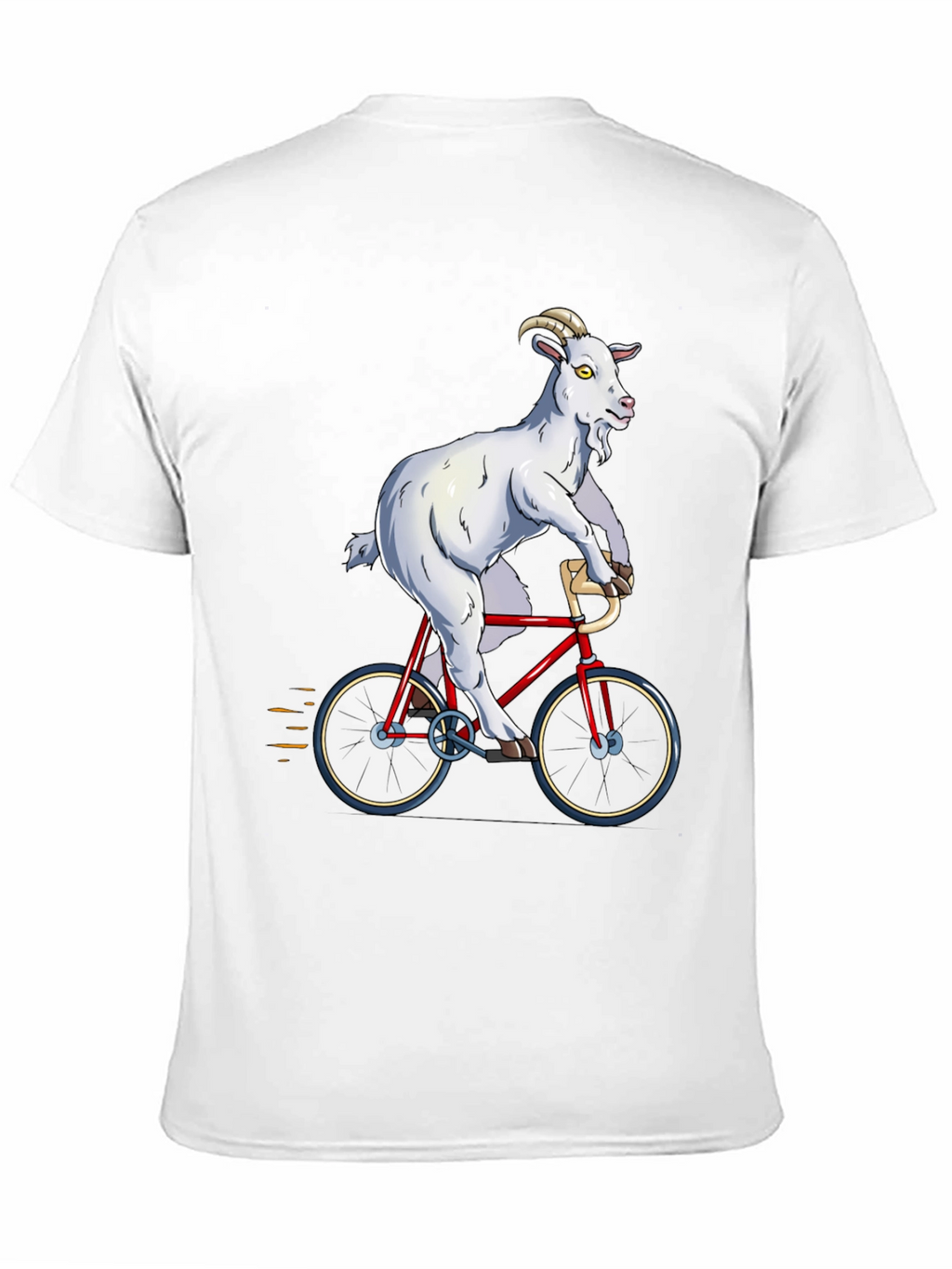 Goat Riding Bicycle Graphic T-Shirt