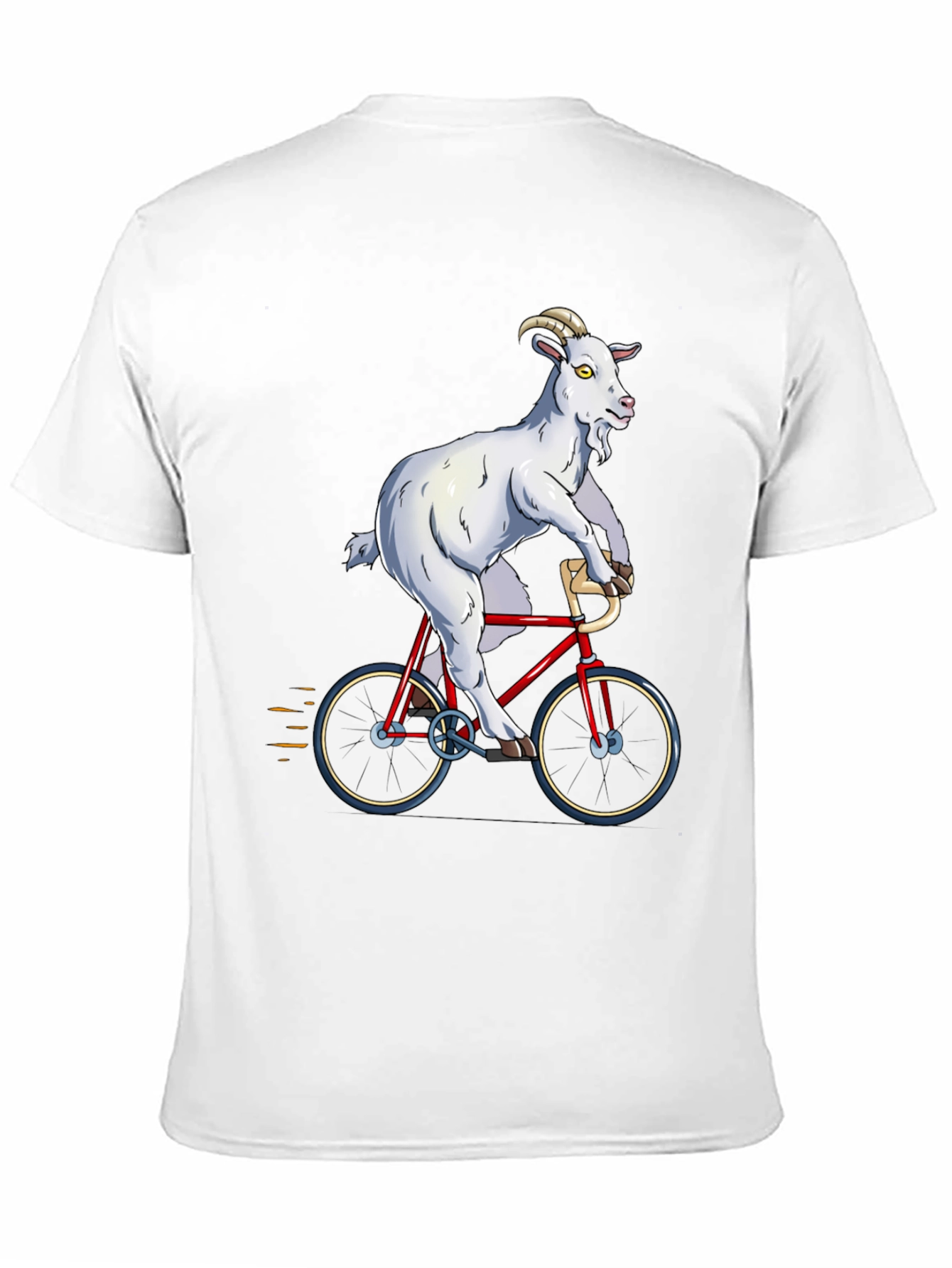 Goat Riding Bicycle Graphic T-Shirt