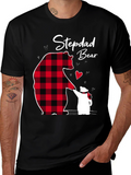 Stepdad Bear Graphic T-Shirt Fathers Day Gift