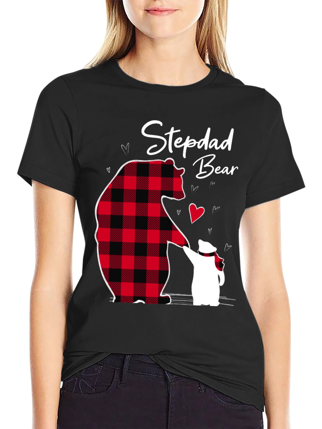 Stepdad Bear Graphic T-Shirt Fathers Day Gift