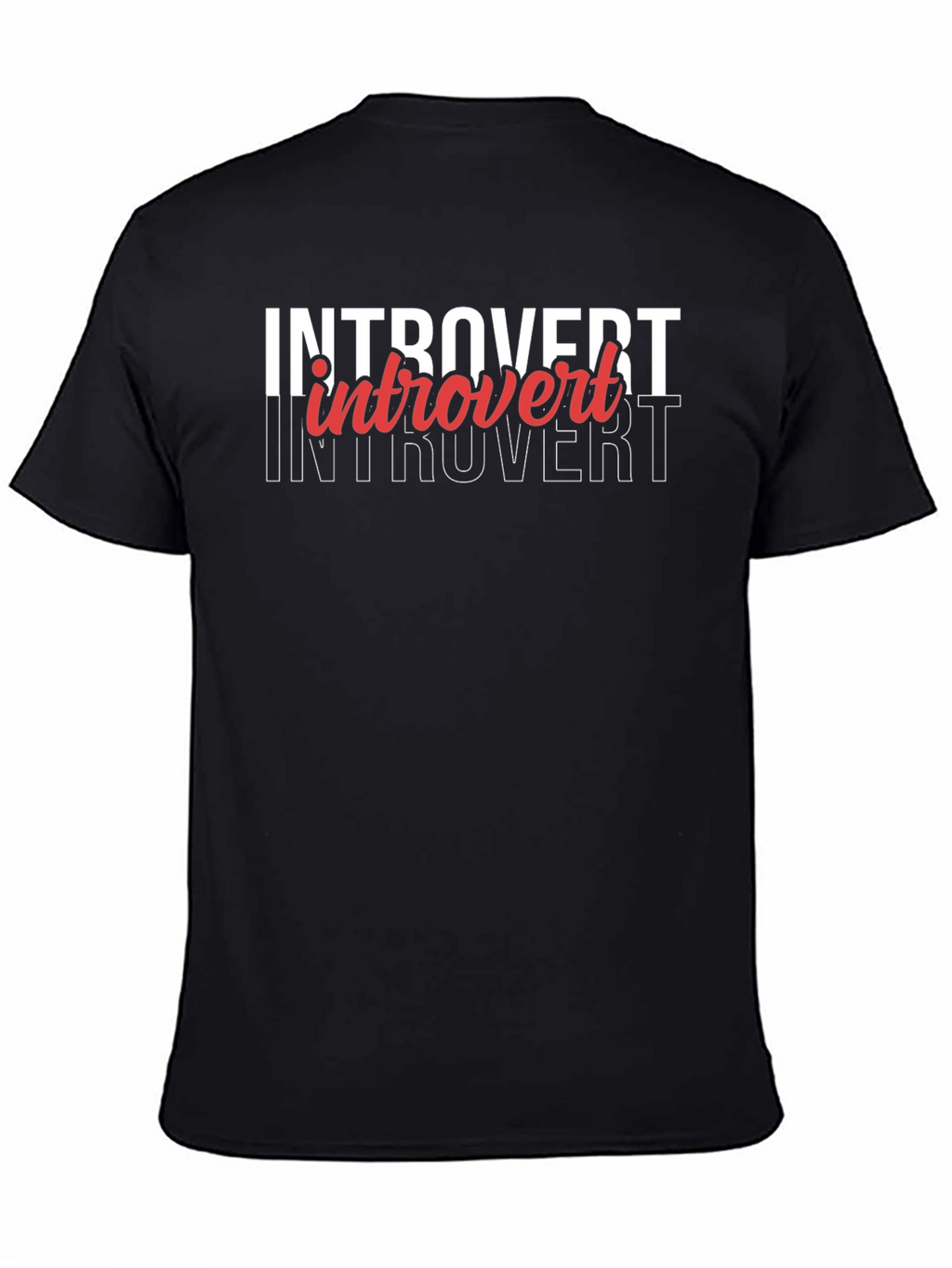 Introvert Graphic T-Shirt - Cool Black Tee