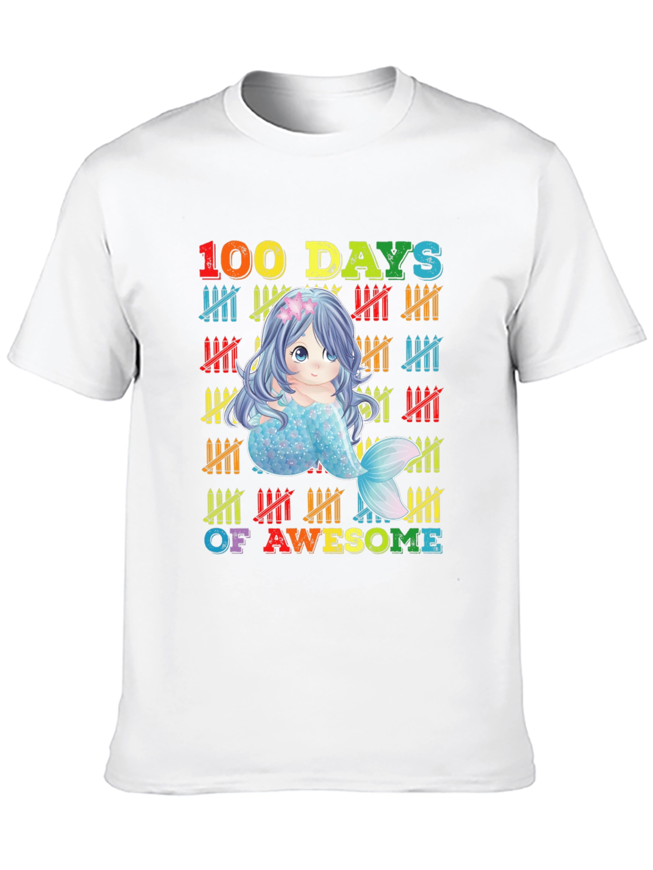 100 Days of Awesome Mermaid Graphic Tee