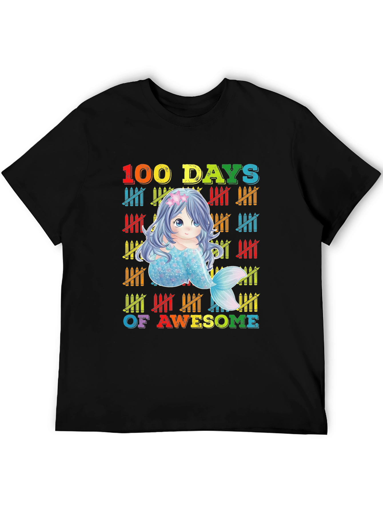 100 Days of Awesome Mermaid Graphic Tee