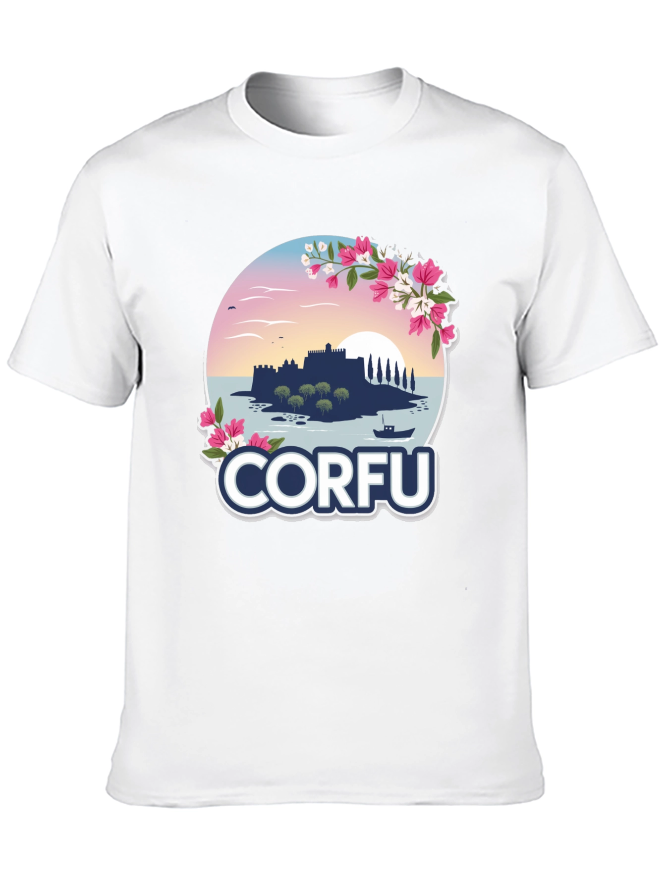 Corfu Island Graphic T-Shirt - Vacation Souvenir Tee