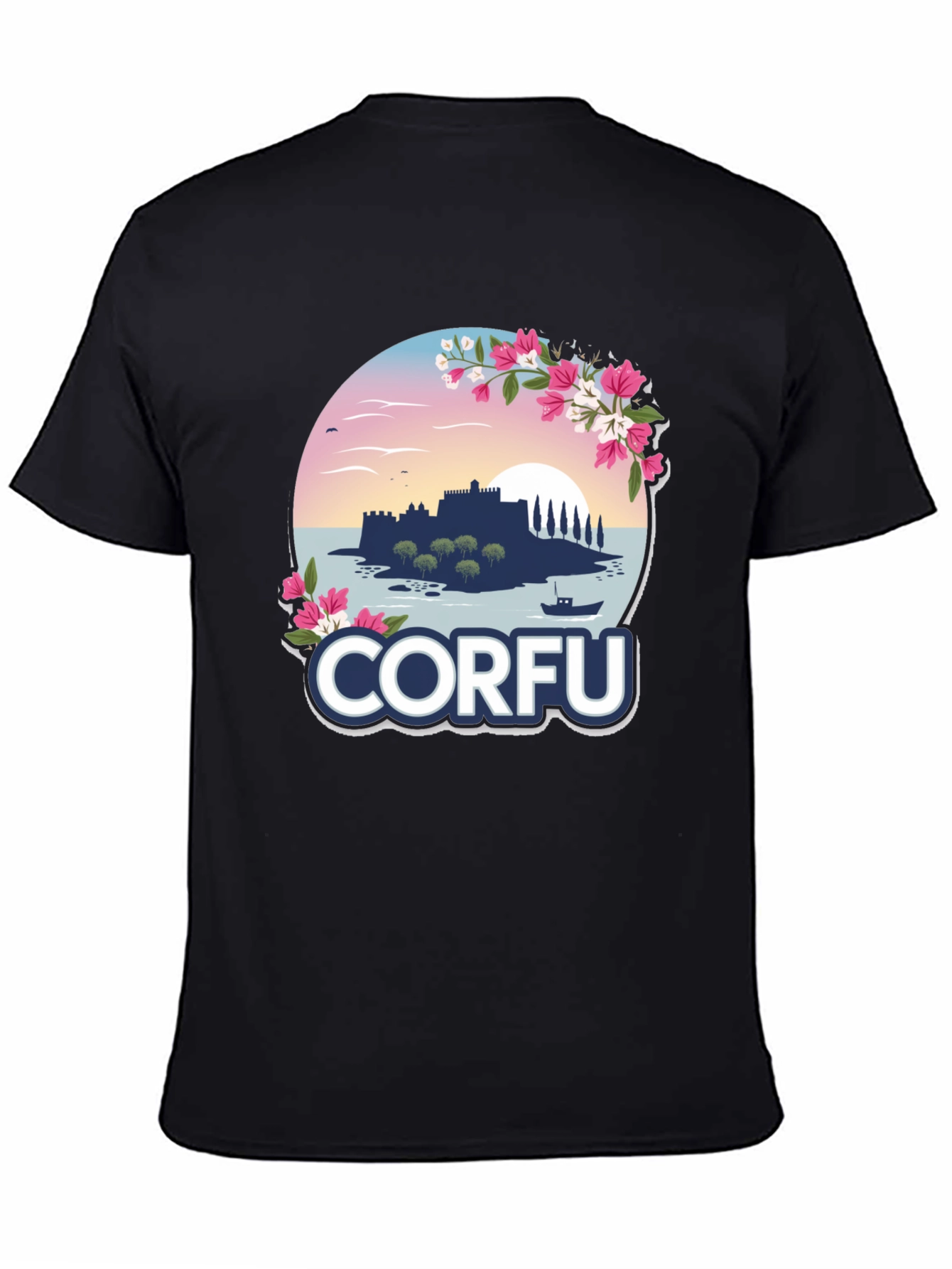 Corfu Island Graphic T-Shirt - Vacation Souvenir Tee