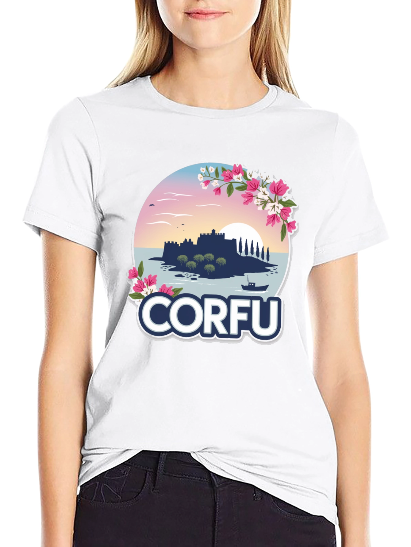 Corfu Island Graphic T-Shirt - Vacation Souvenir Tee