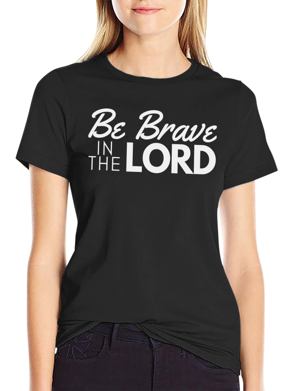 Be Brave in the Lord Black Graphic Tee