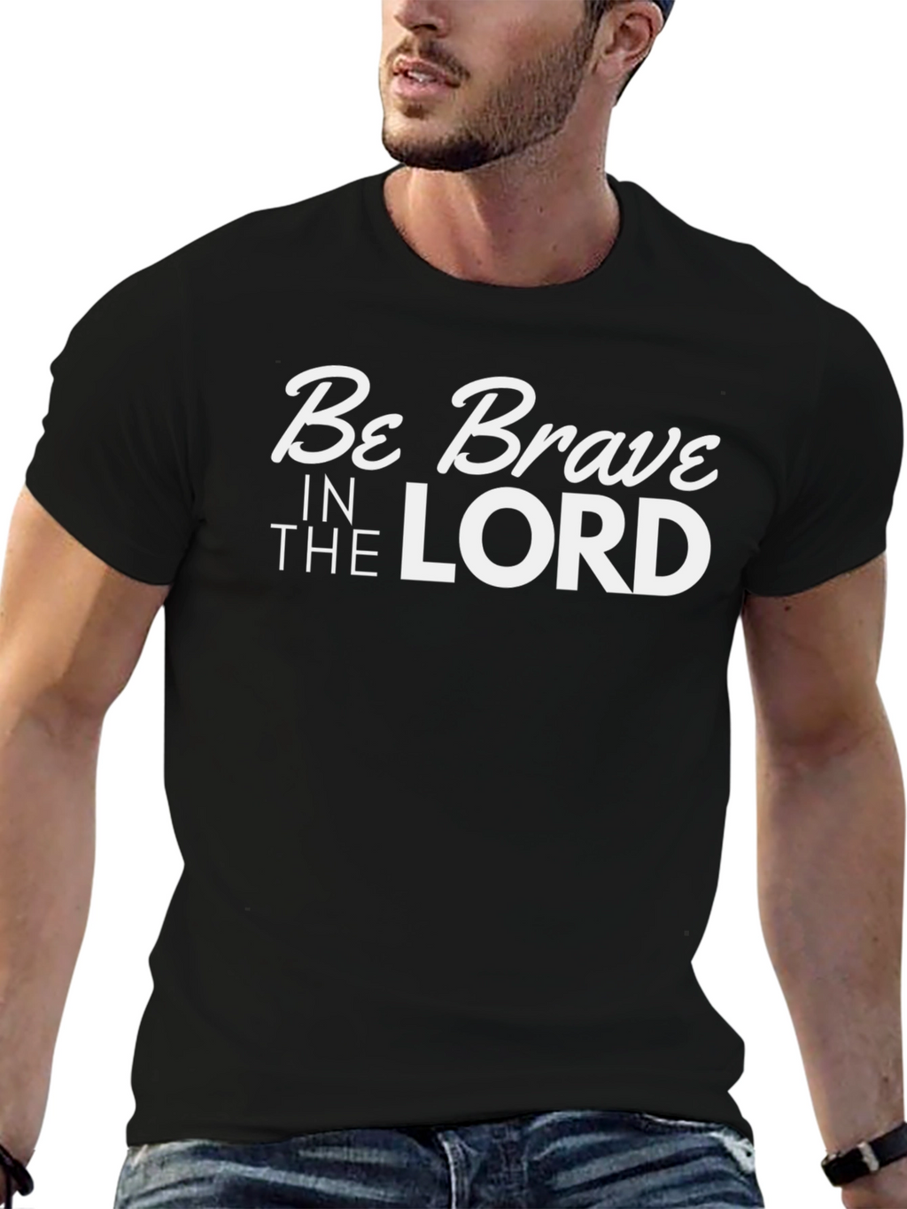 Be Brave in the Lord Black Graphic Tee