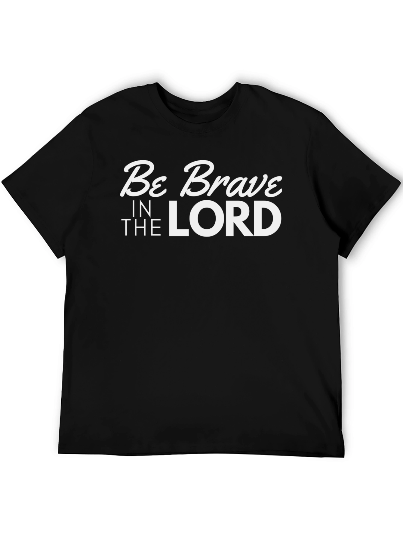 Be Brave in the Lord Black Graphic Tee