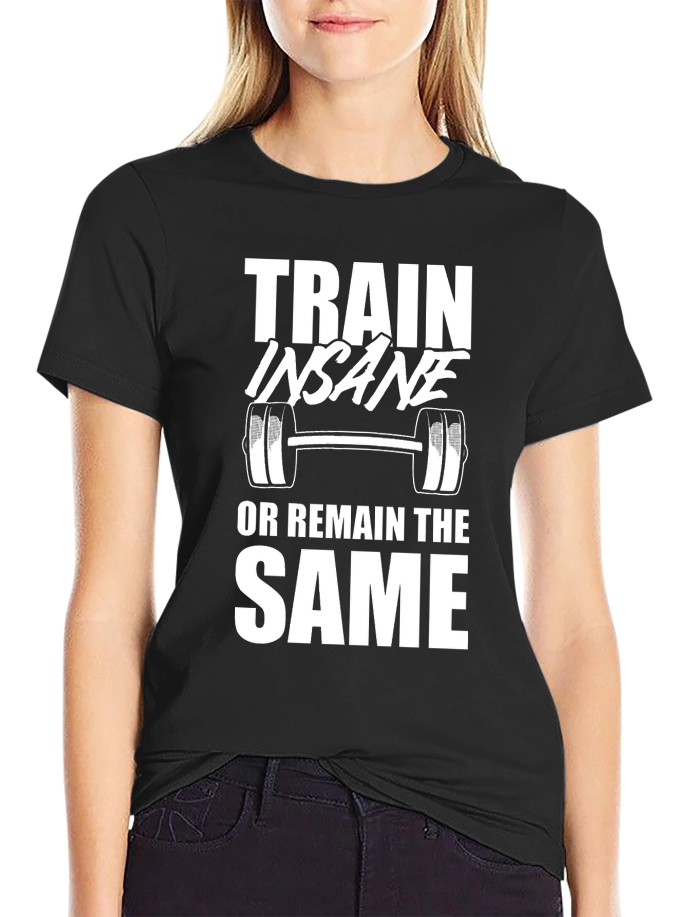 Train Insane Graphic T-Shirt - Fitness Motivation Tee