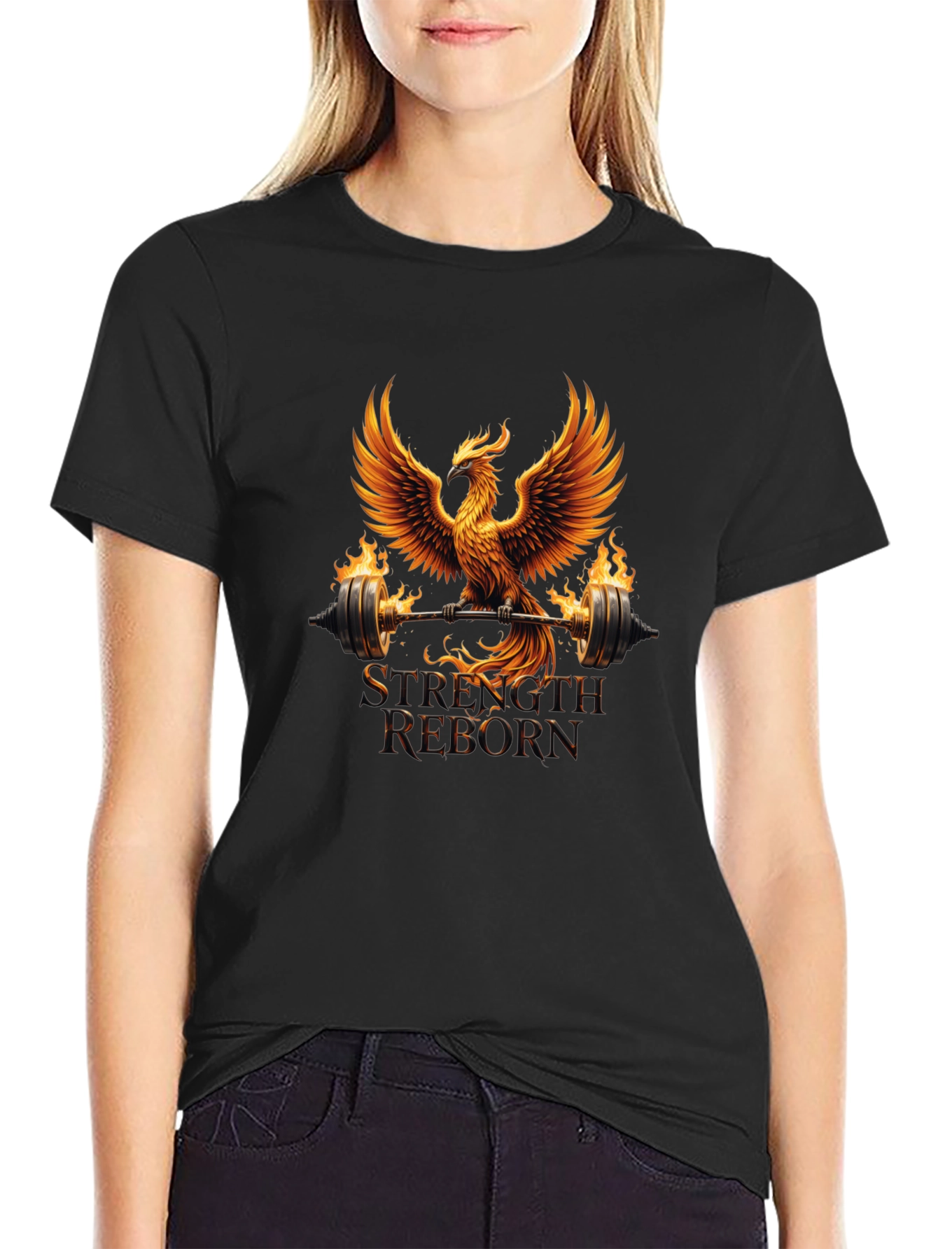 Strength Reborn Phoenix Graphic T-Shirt