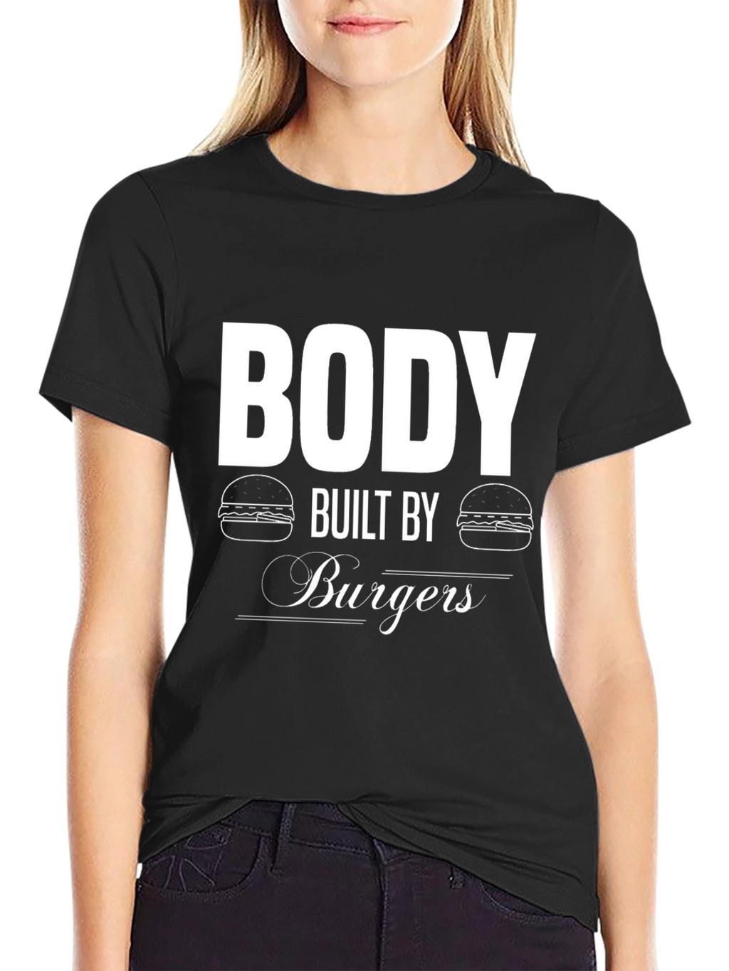 Body Built By Burgers Black T-Shirt