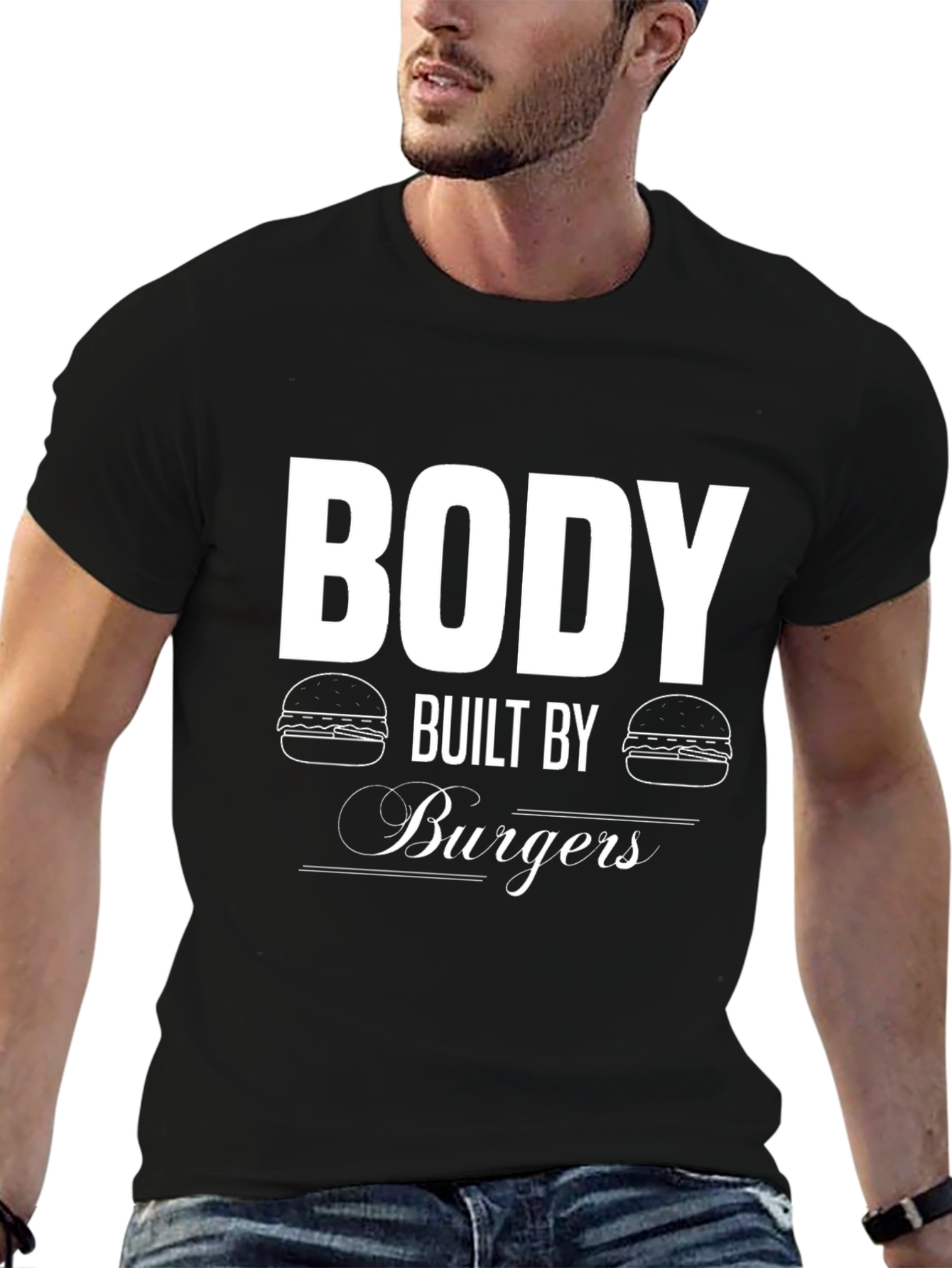 Body Built By Burgers Black T-Shirt