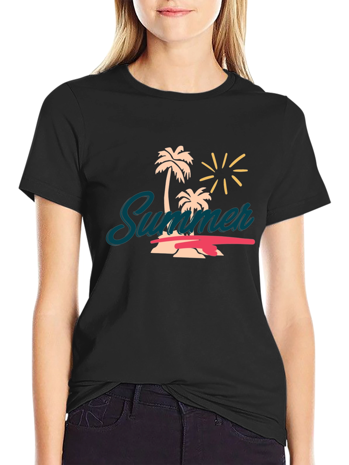 Summer Palm Tree Graphic Tee - Vacation Ready!